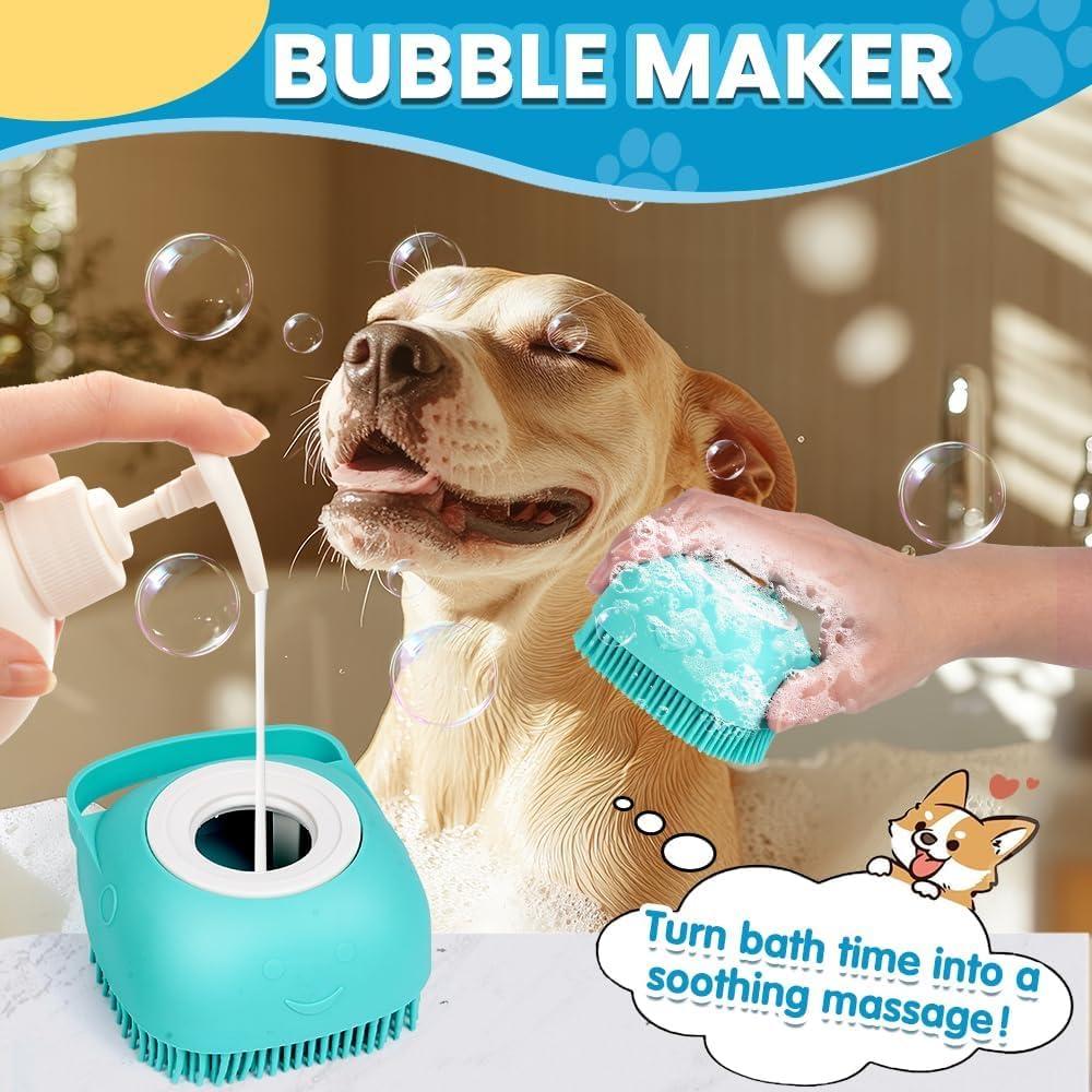 Juego de 3 cepillos de baño para perros UGNEL - Masaje y acicalamiento