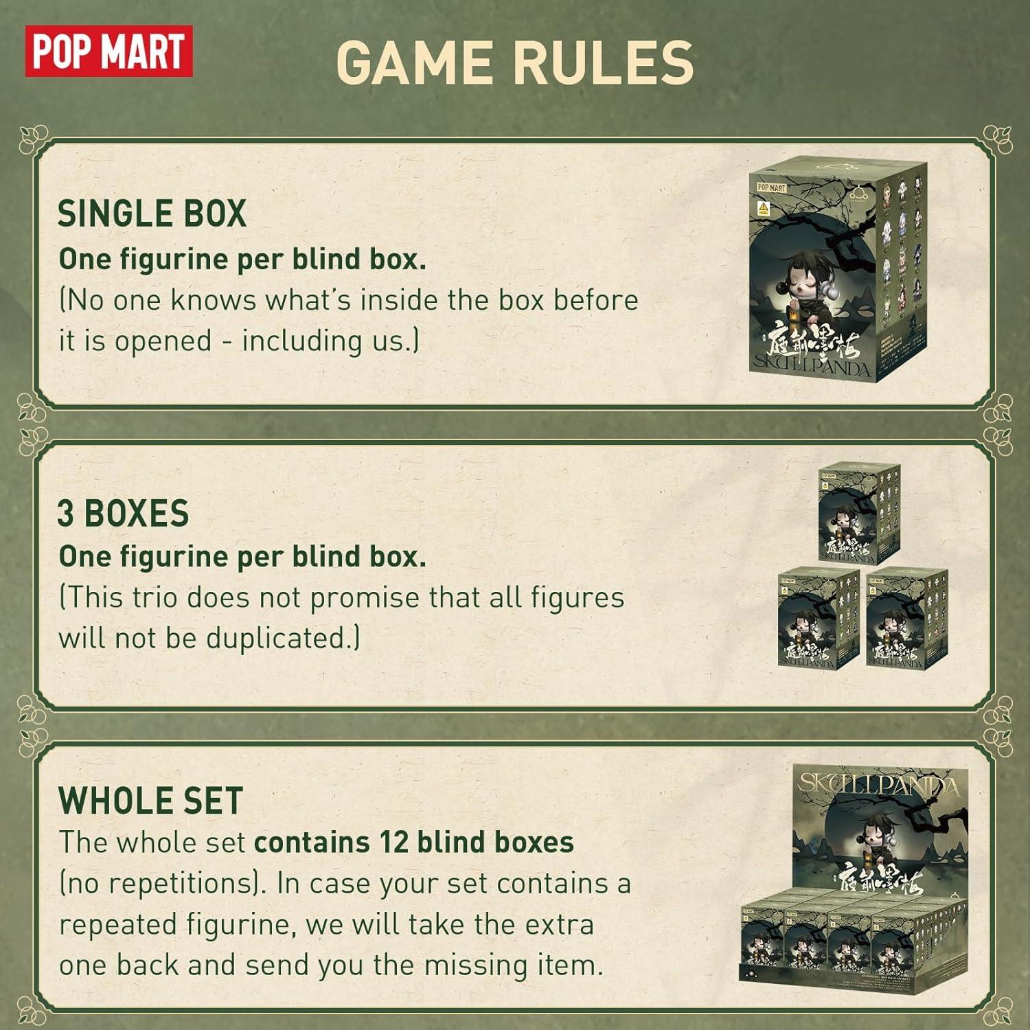 Figura Coleccionable POP MART Skullpanda Caja Ciega 7,99 cm