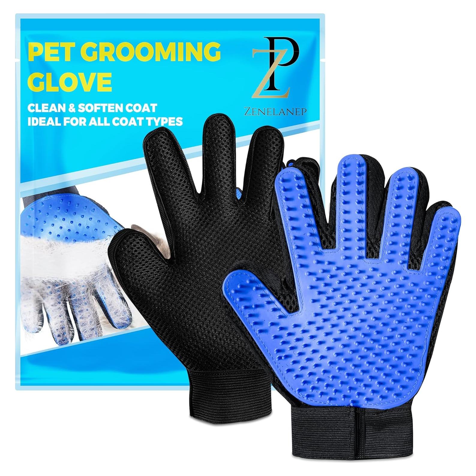 Guantes de Aseo para Mascotas Zenelanep - 1 Par Azul