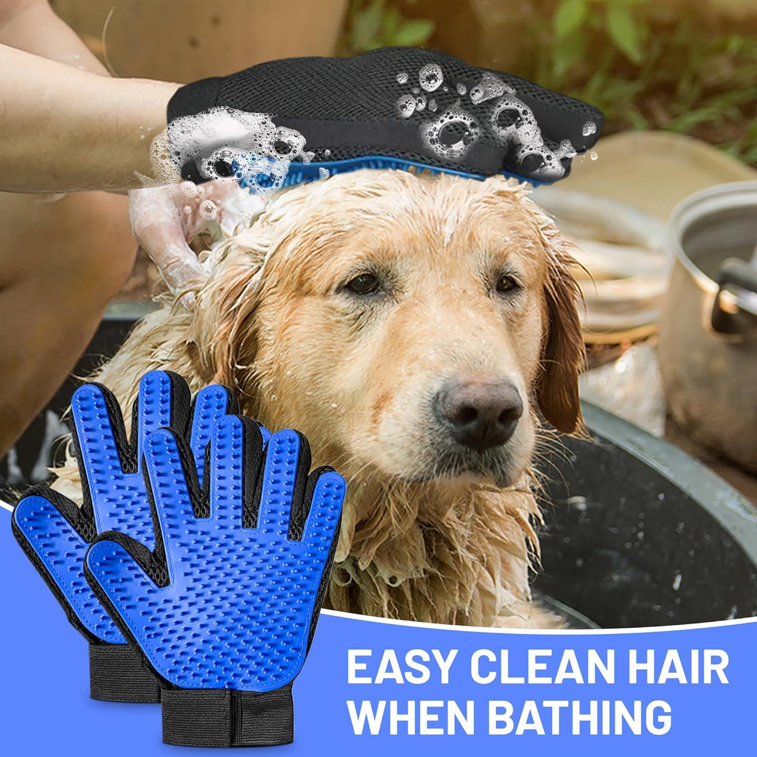 Guantes de Aseo para Mascotas Zenelanep - 1 Par Azul