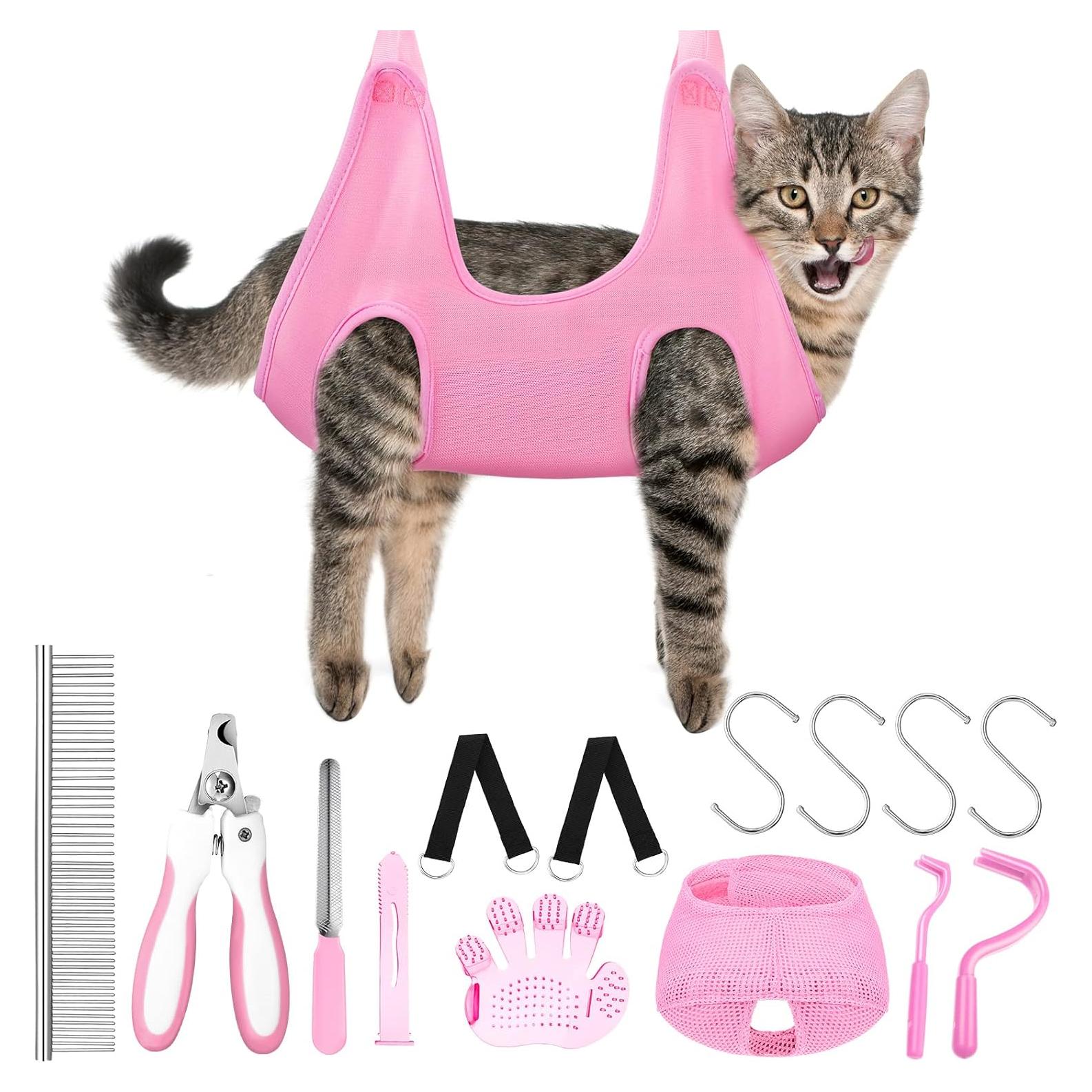 Hamaca de Aseo para Mascotas Ferraycle 14 en 1 Rosa