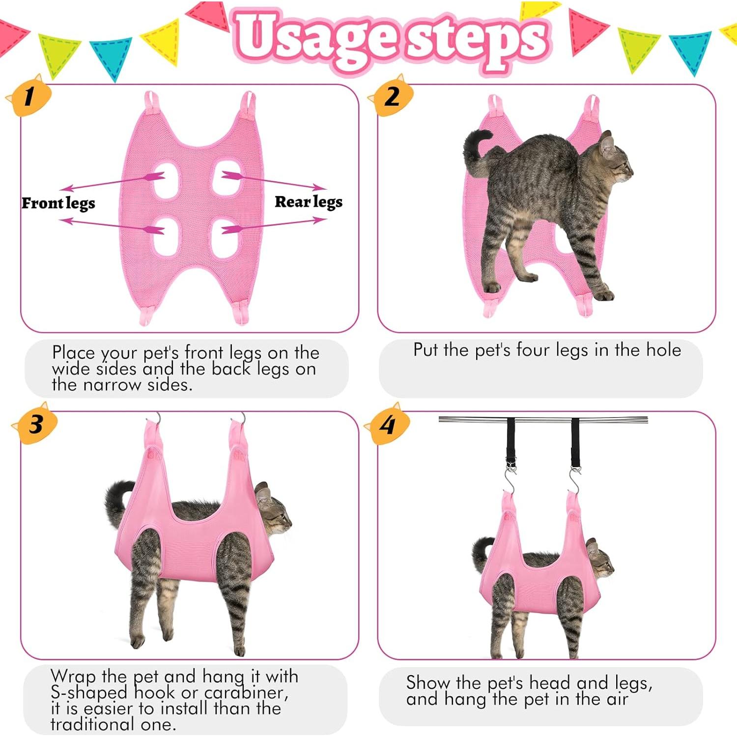 Hamaca de Aseo para Mascotas Ferraycle 14 en 1 Rosa