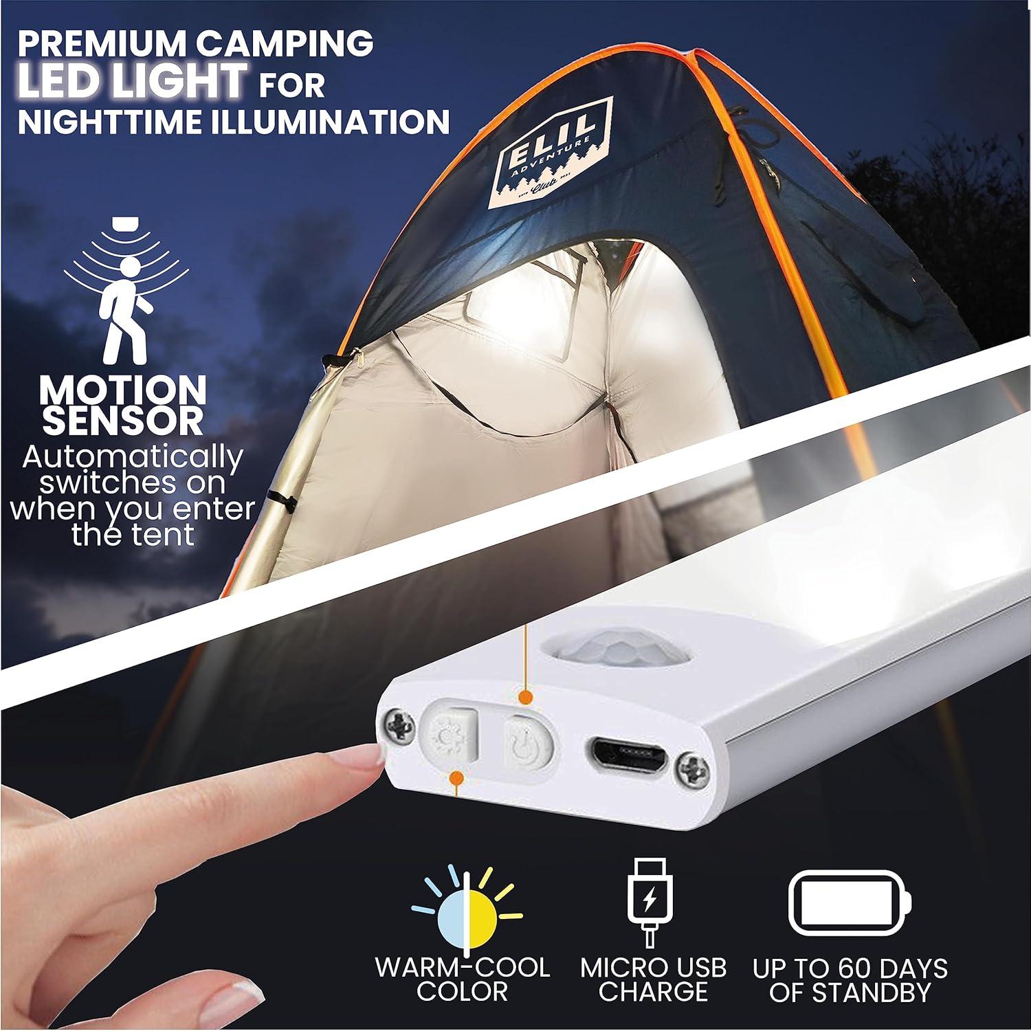 Tienda de Ducha Camping Elil 1.90m con Luz LED y Privacidad