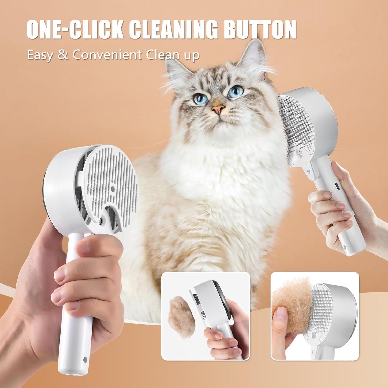 Cepillo de Vapor para Gatos Cloud Care 4 en 1 - Blanco