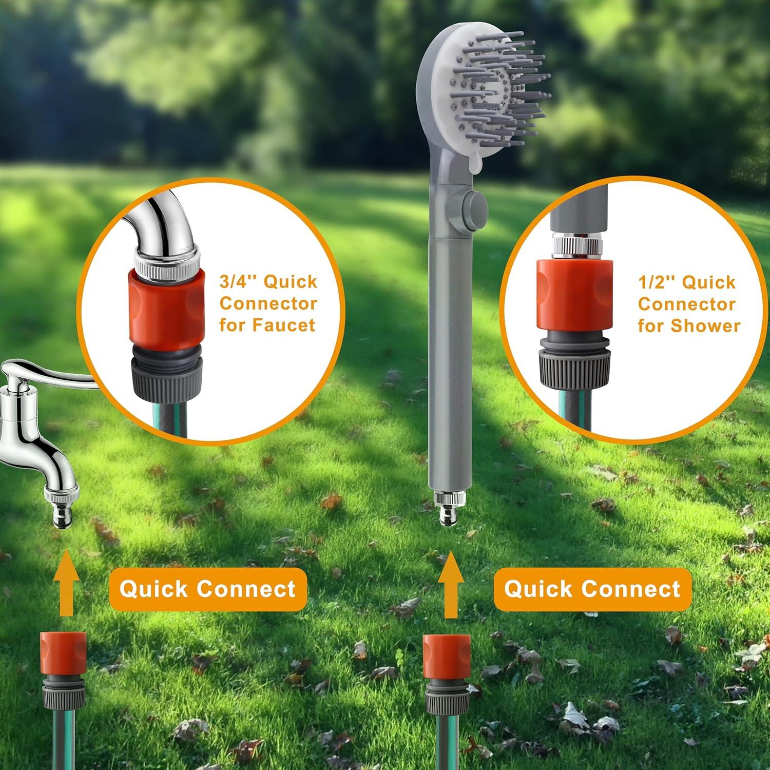 Ducha para Mascotas YOO.MEE con Masaje y Botón de Pausa