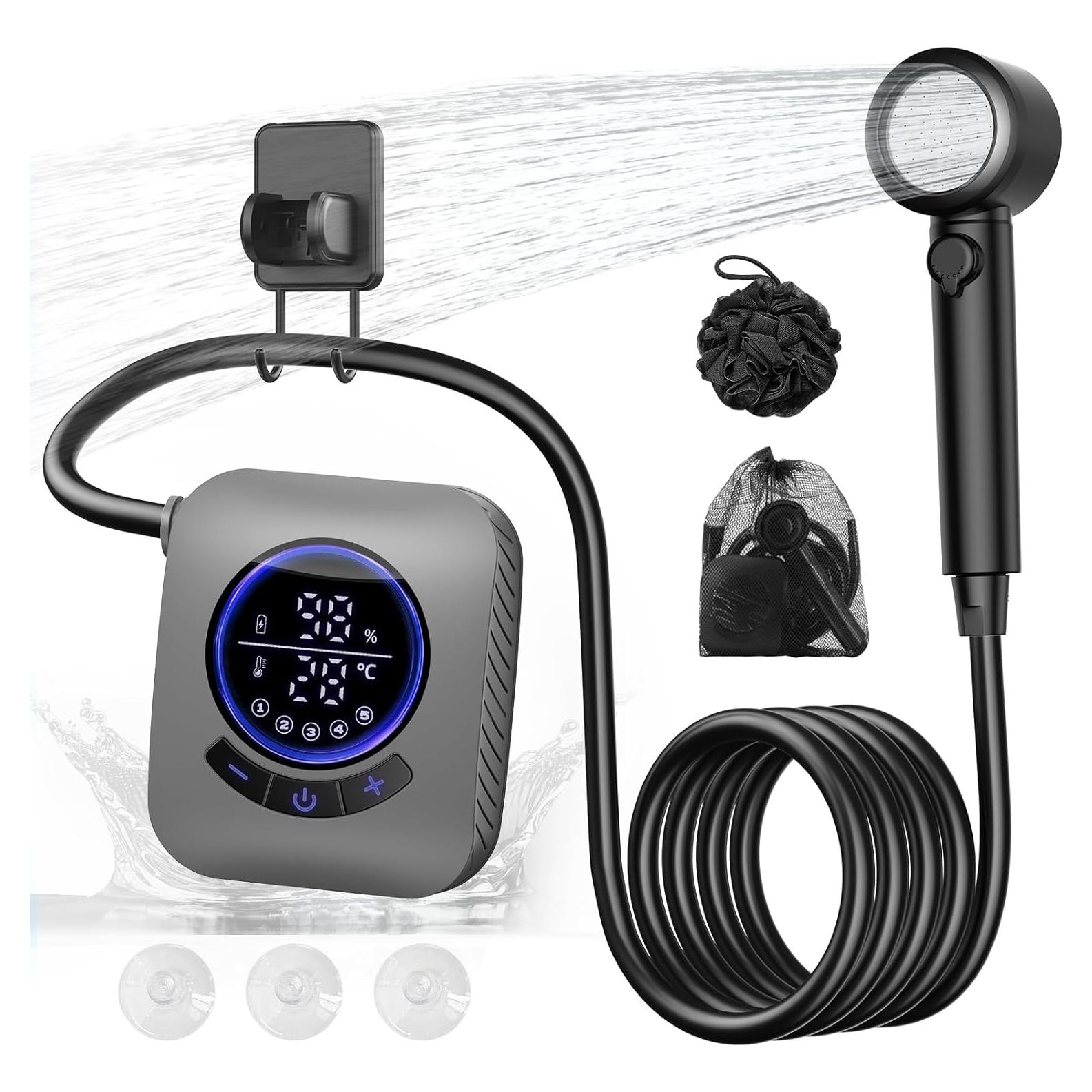 Ducha Portátil IGRL A2501 8000mAh 6L/min 4 Modos