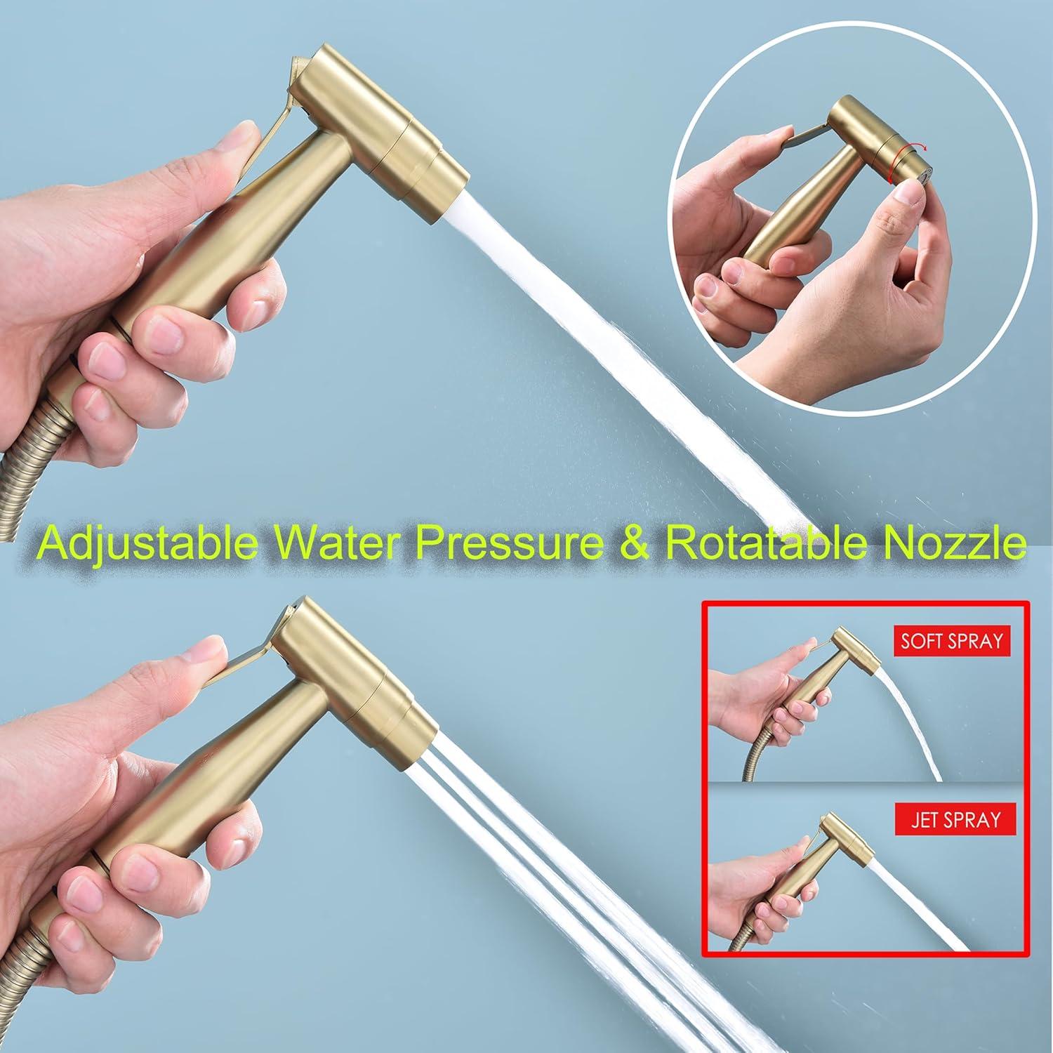 Rociador de Bidet Senhozi Acero Inoxidable Dorado 119 cm