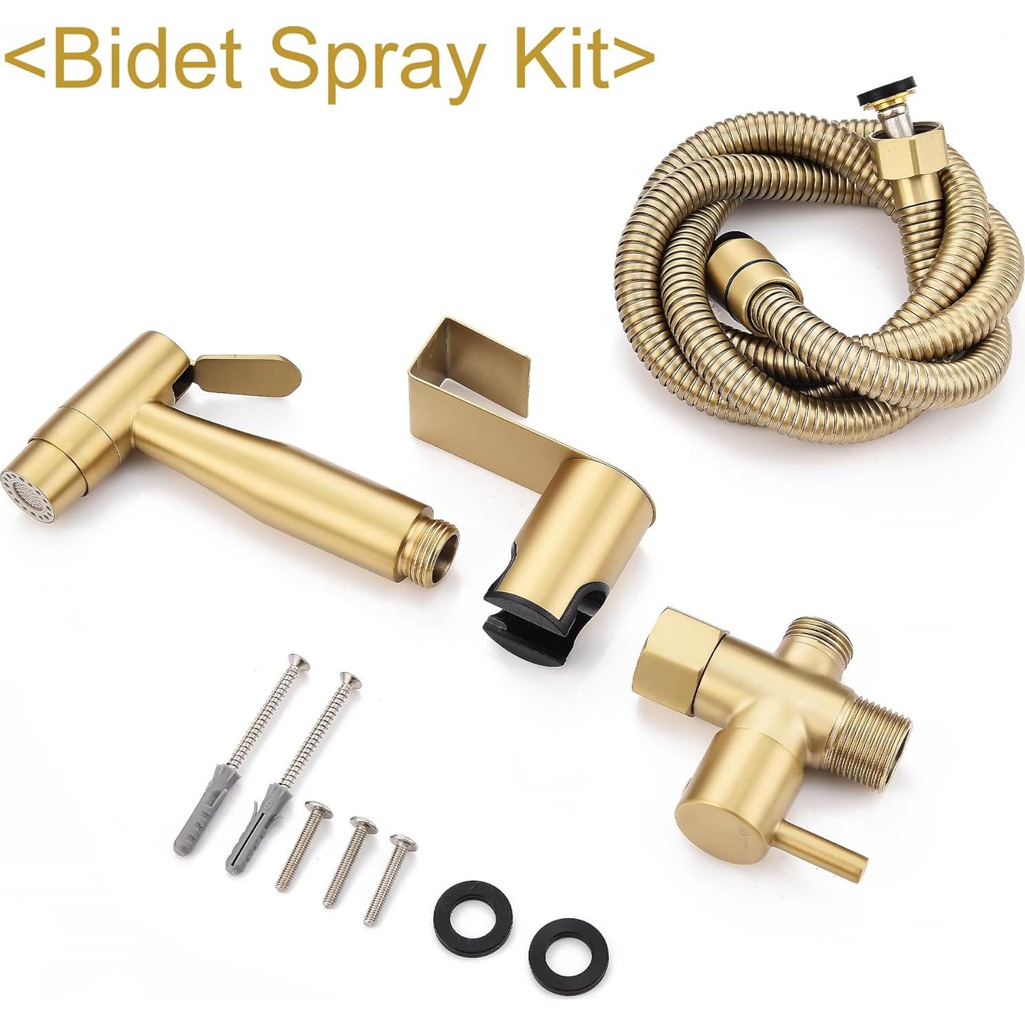 Rociador de Bidet Senhozi Acero Inoxidable Dorado 119 cm