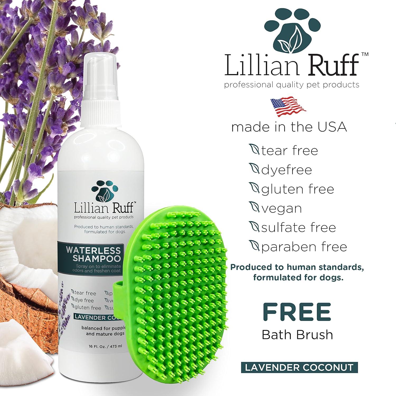 Champú Seco Sin Enjuague Lillian Ruff 473 ml para Perros