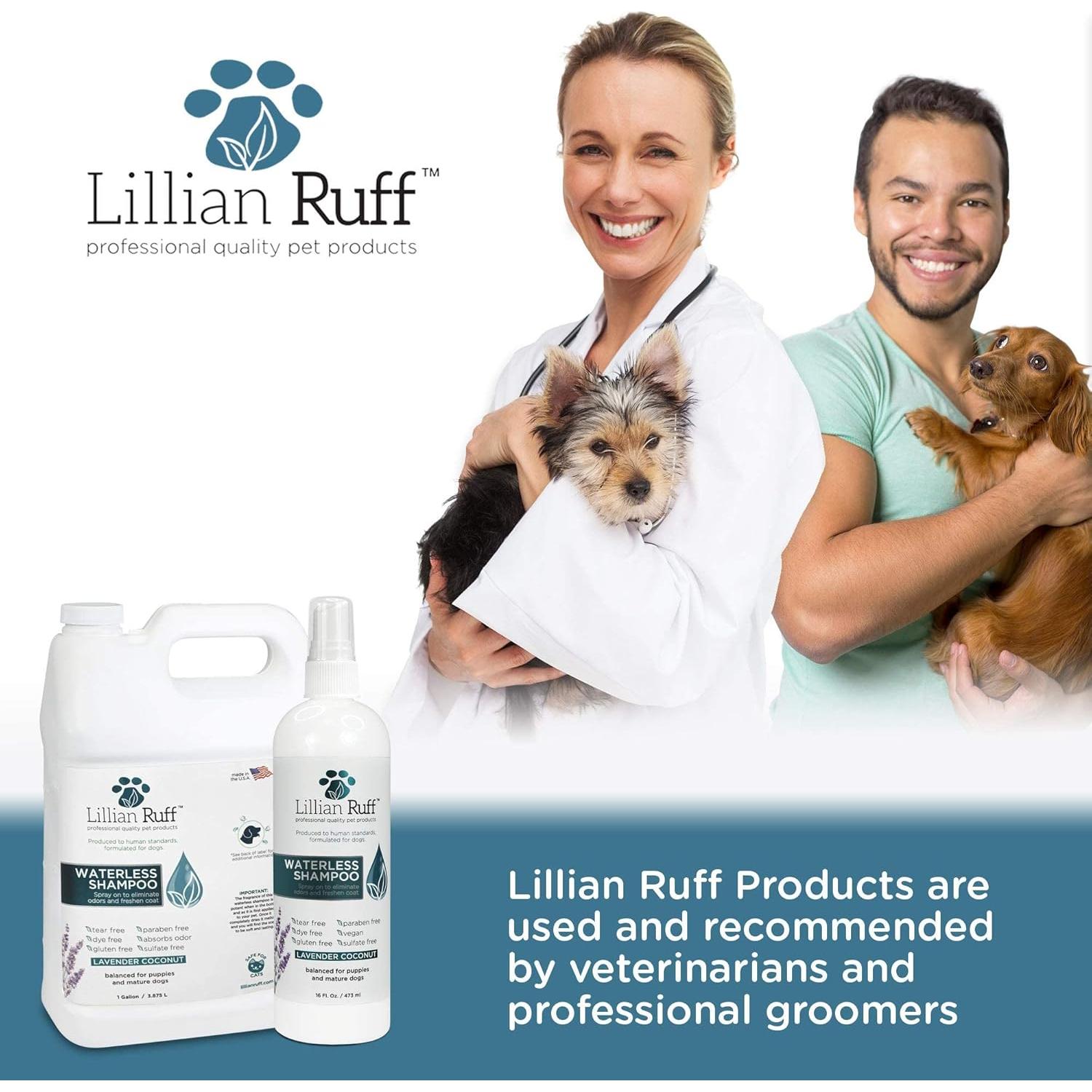 Champú Seco Sin Enjuague Lillian Ruff 473 ml para Perros