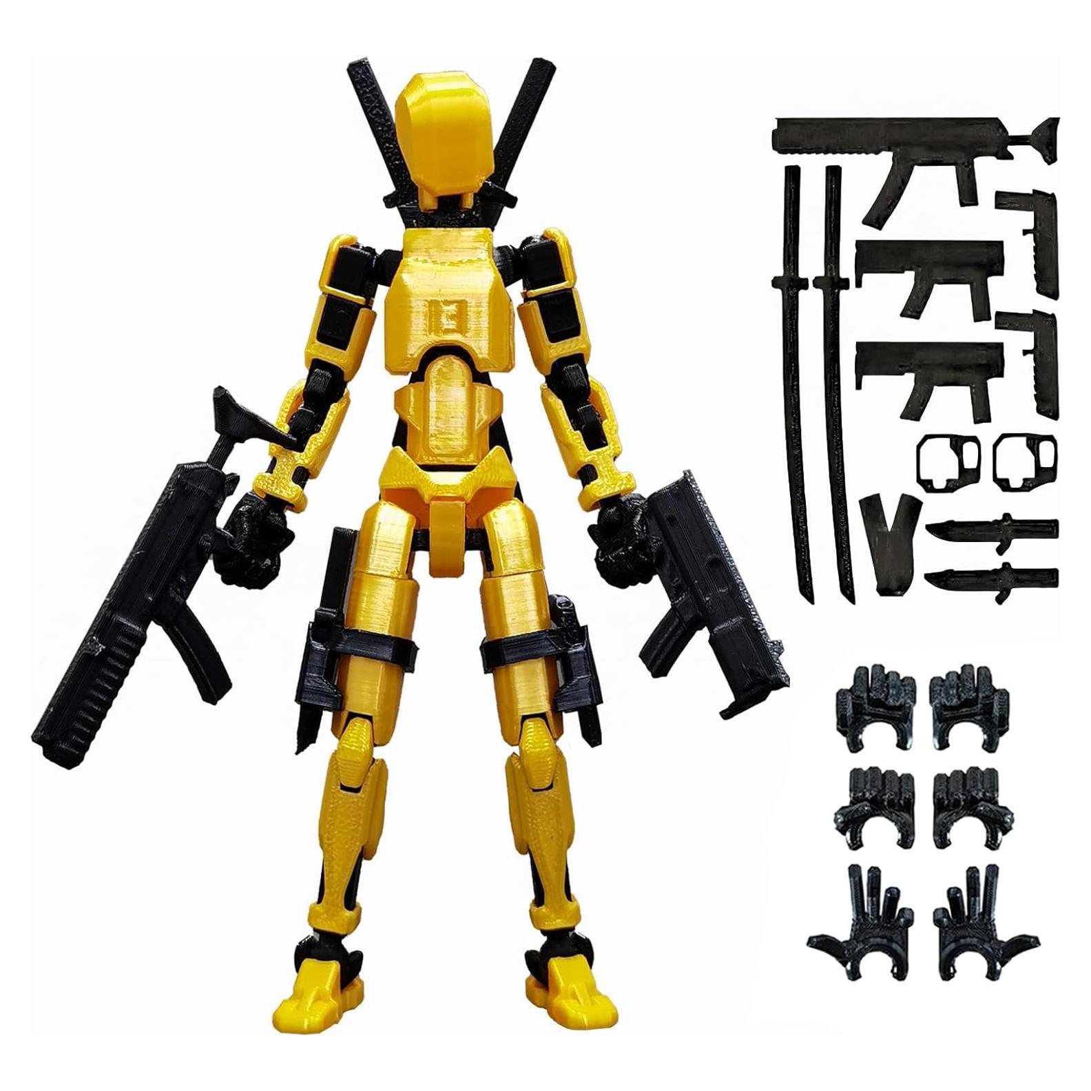 Figura de acción T13 Dorada con accesorios - Lucky 13 Toys