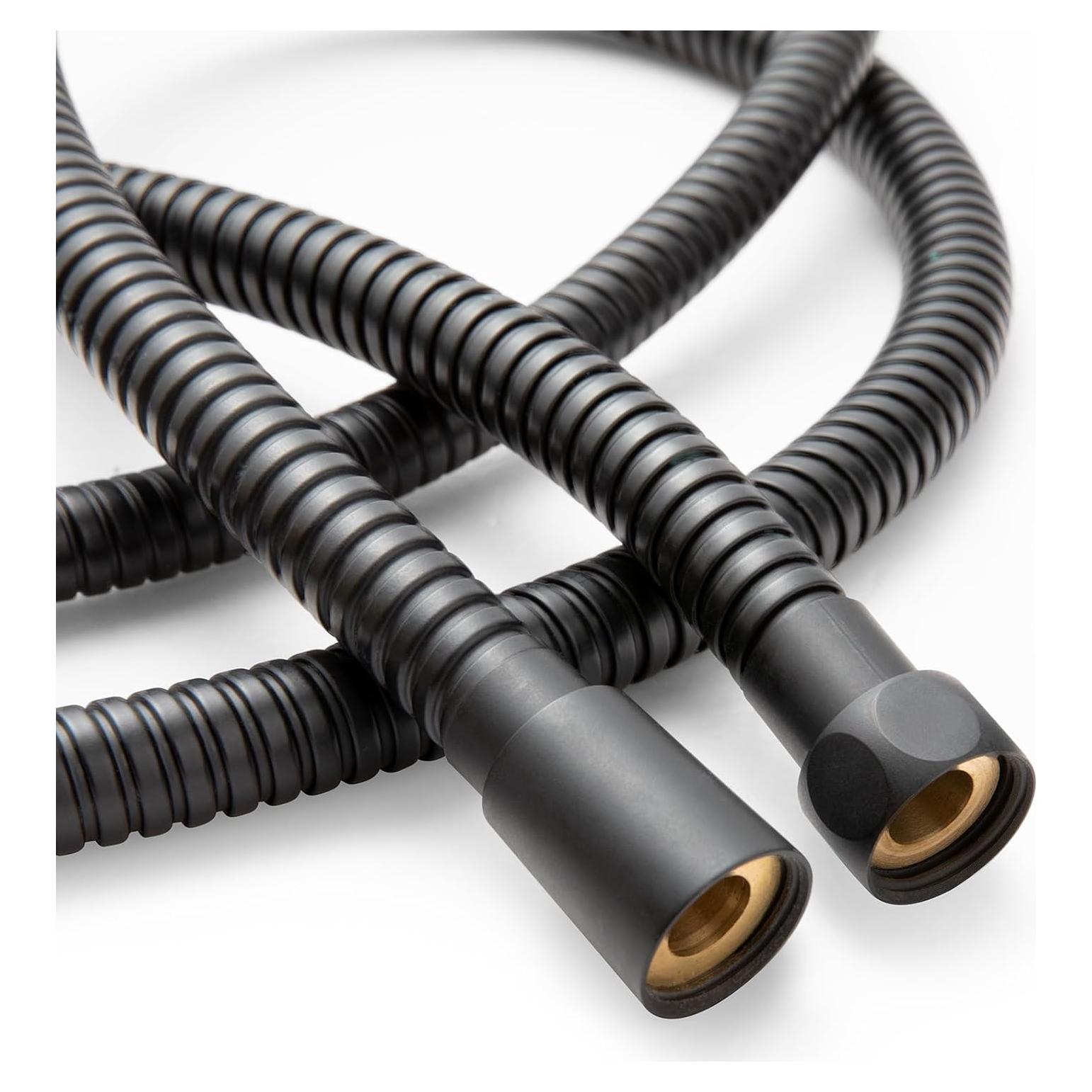 Manguera de Ducha OFFO 203 cm Acero Inoxidable Flexible Negro