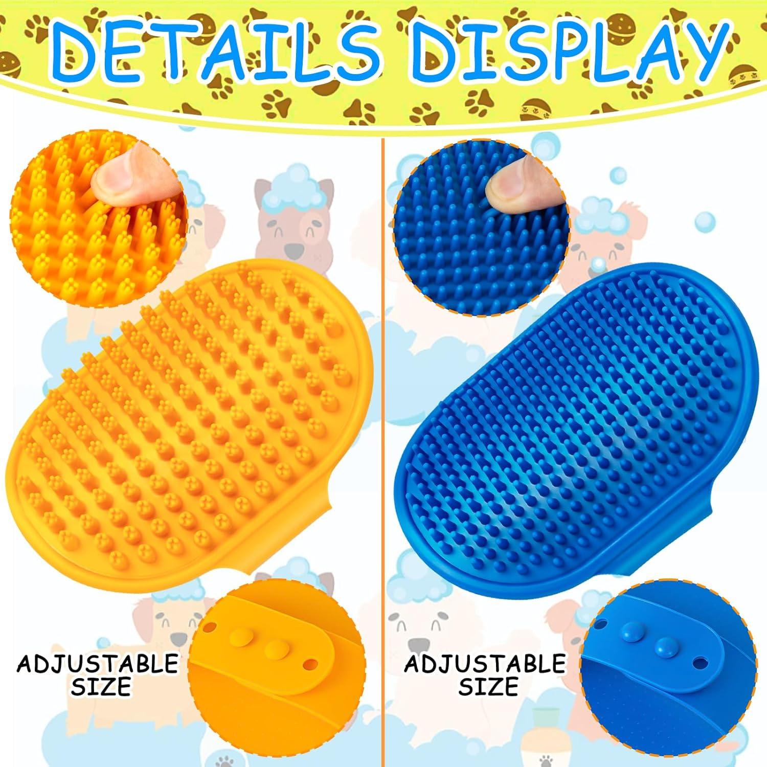 Kit de Baño para Perros Ponpon 3Pcs + 4 Cepillos de Dientes