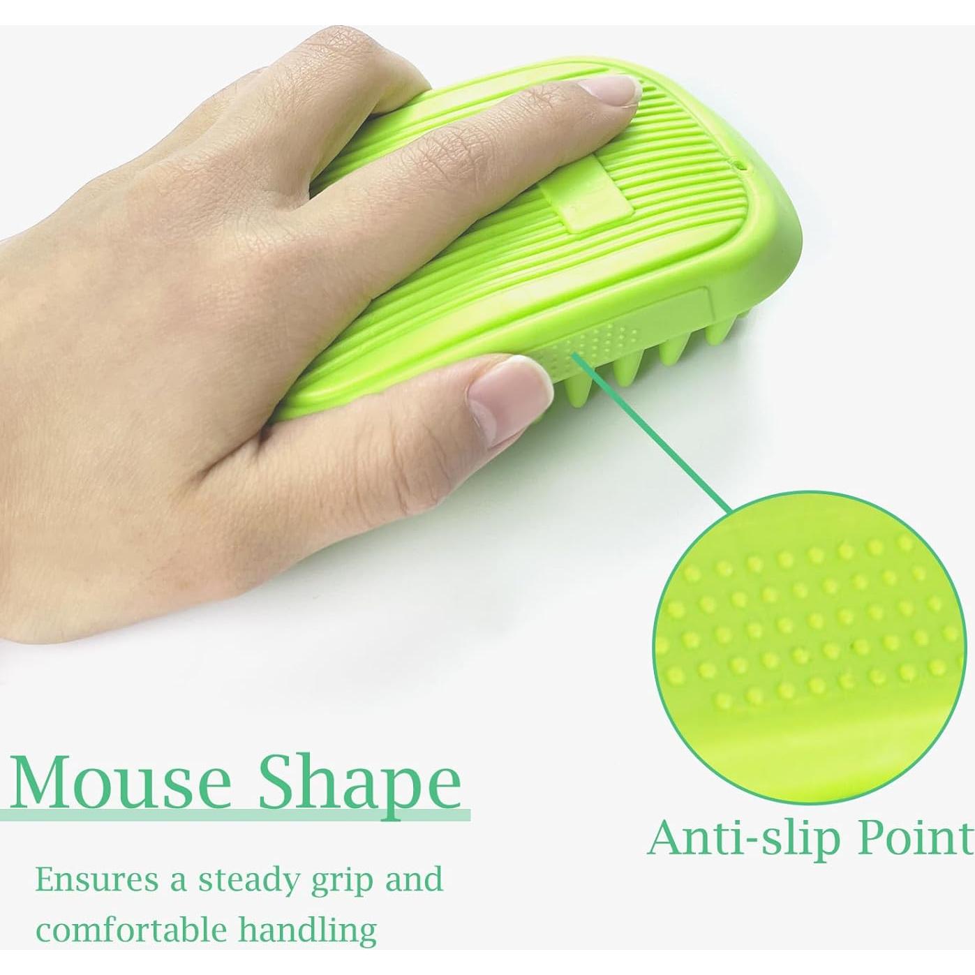 Cepillo de Baño para Perros Yintoper Verde 12,5x6,8cm