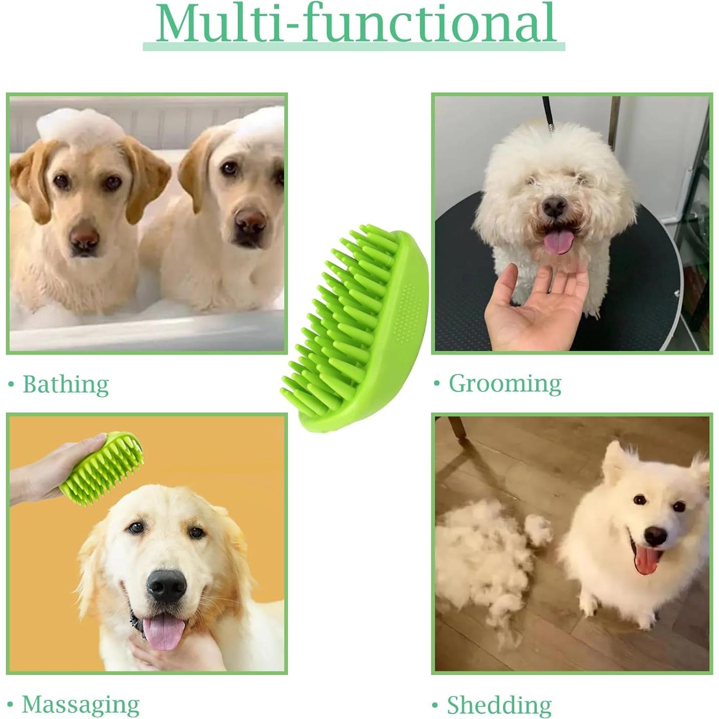 Cepillo de Baño para Perros Yintoper Verde 12,5x6,8cm