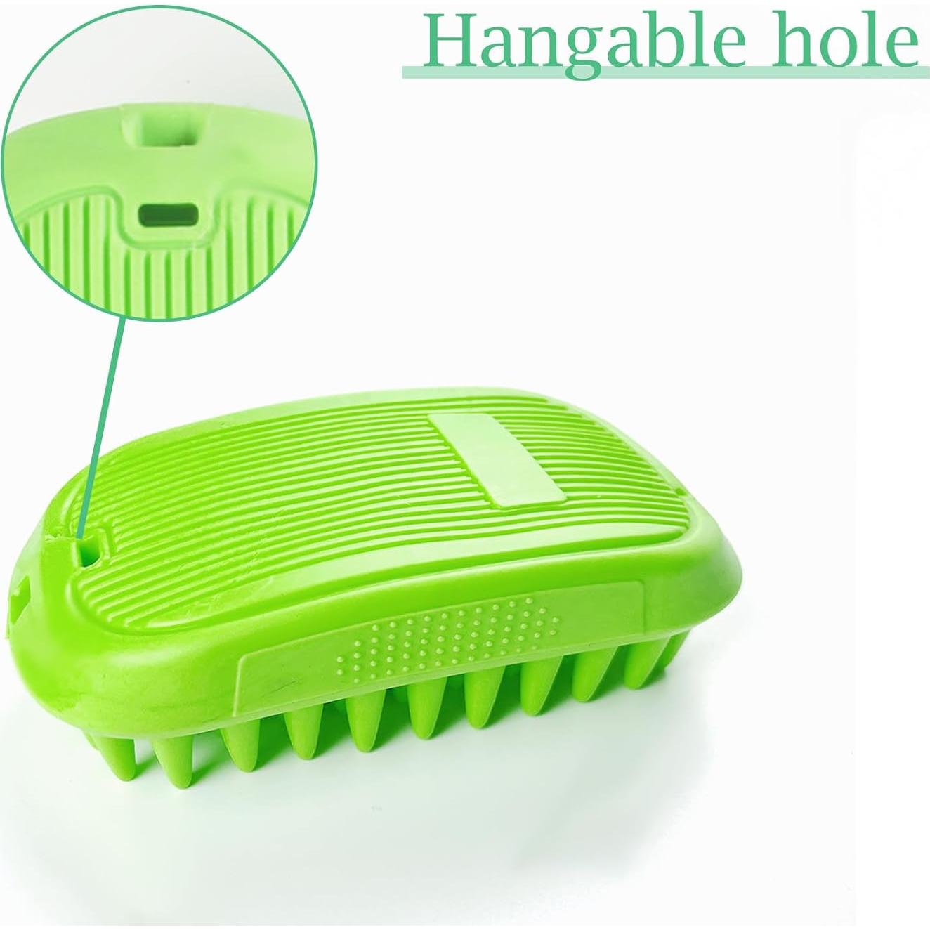 Cepillo de Baño para Perros Yintoper Verde 12,5x6,8cm