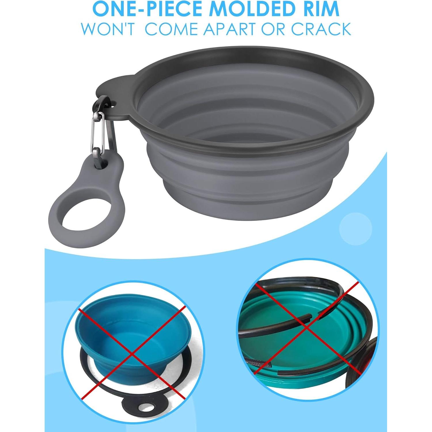 Cuencos Plegables para Perros Aonkey 2 Unidades 1L Silicona