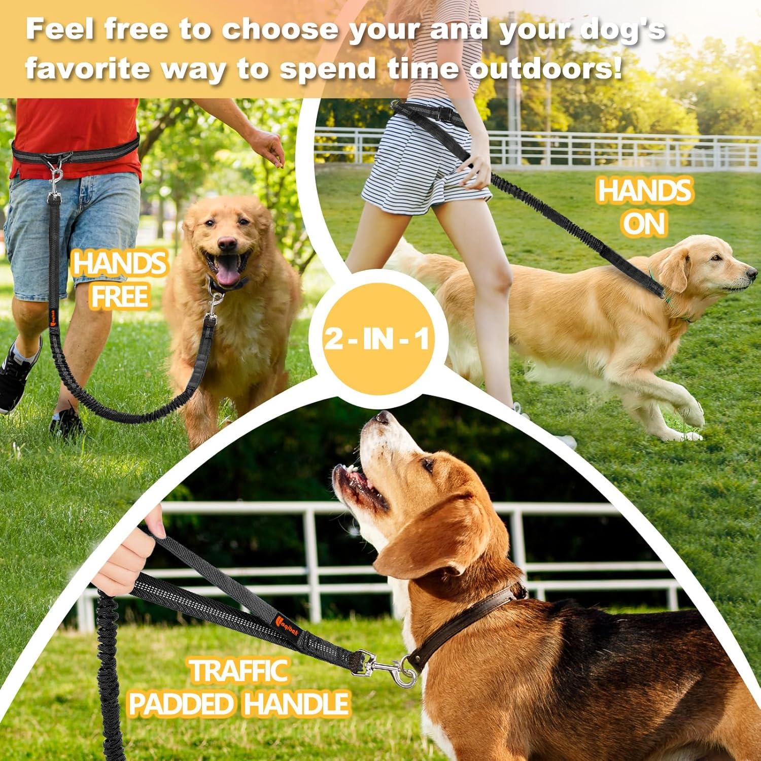 Correa para Perros Manos Libres Laqibak Ajustable 1.28-2.03m