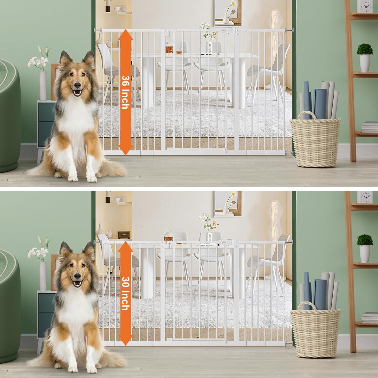 Puerta para Bebés Extra Alta Keny 91 cm x 139 cm Blanca