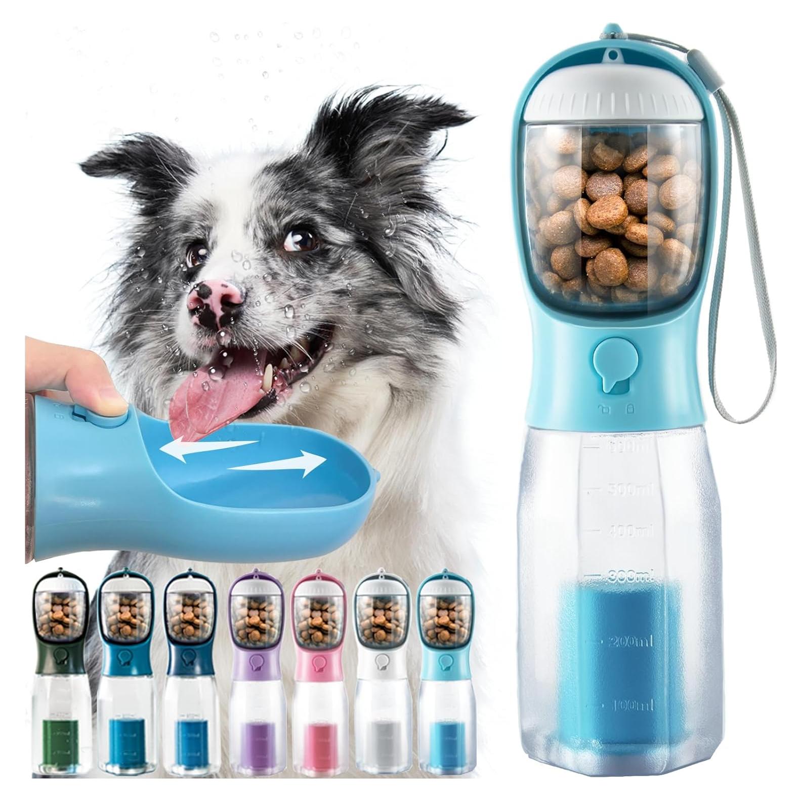 Botella de Agua para Perros Wenzhou 20oz Azul 3 en 1