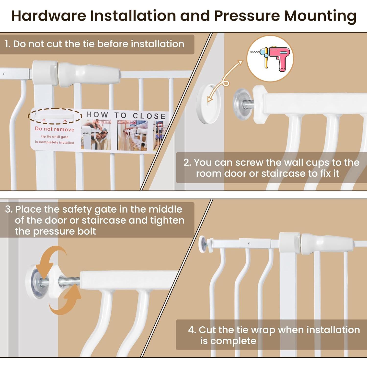 Puerta de Seguridad BalanceFrom Easy Walk-Thru 76,2 cm Grafito