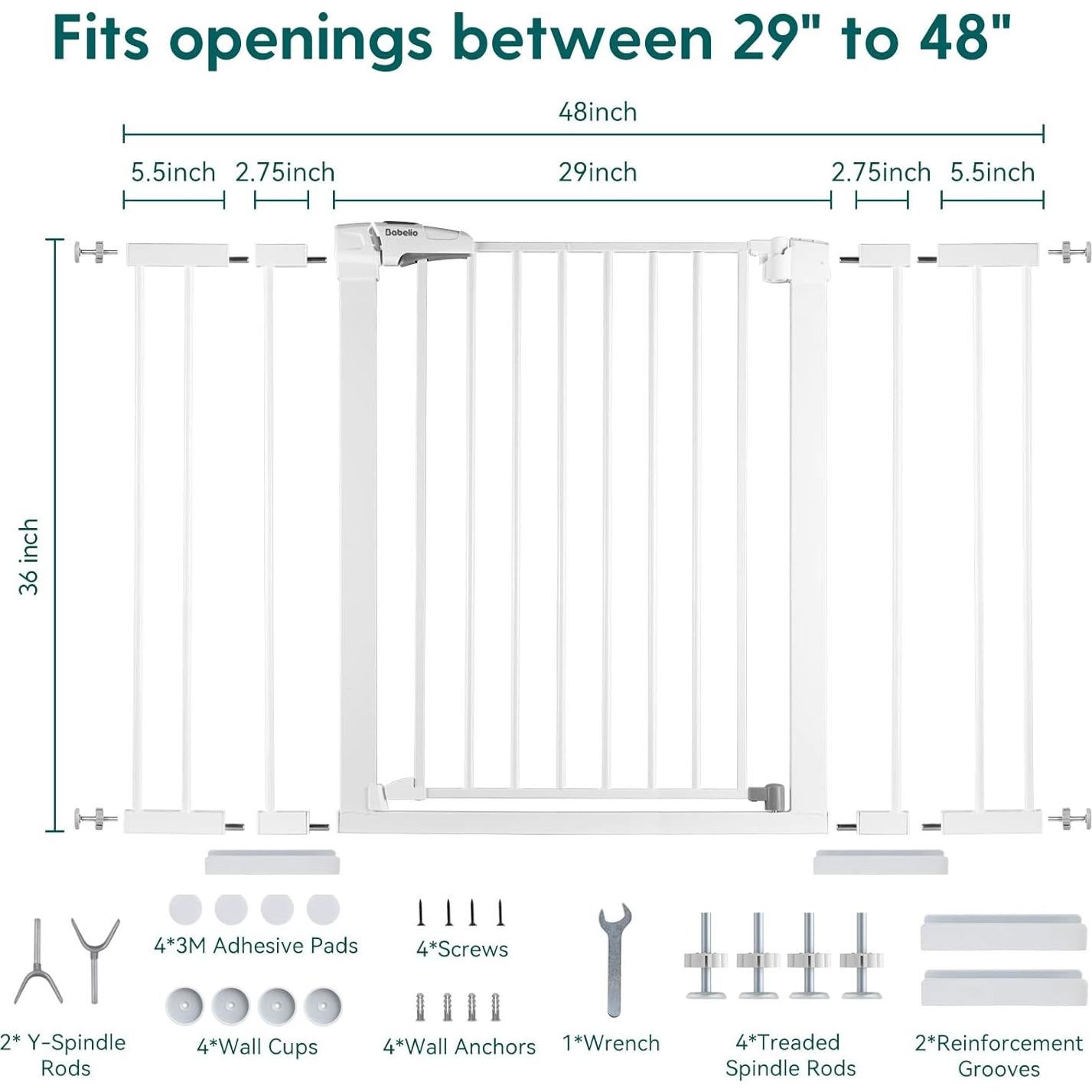 Puerta de Seguridad BABELIO 91 cm Alta 73-122 cm Ancha