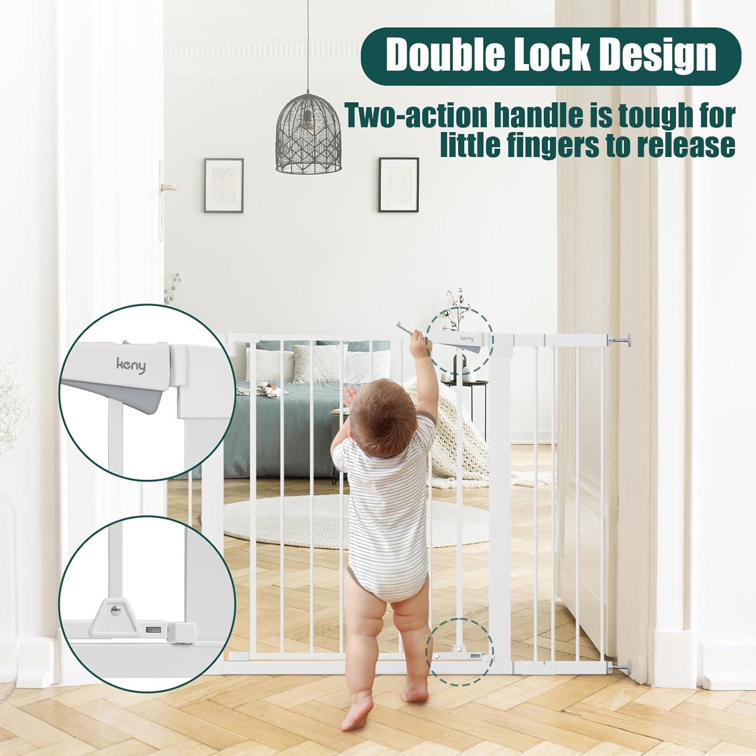 Puerta para Bebés Keny 76,2 cm Alta Ajustable 29.7-116,8 cm