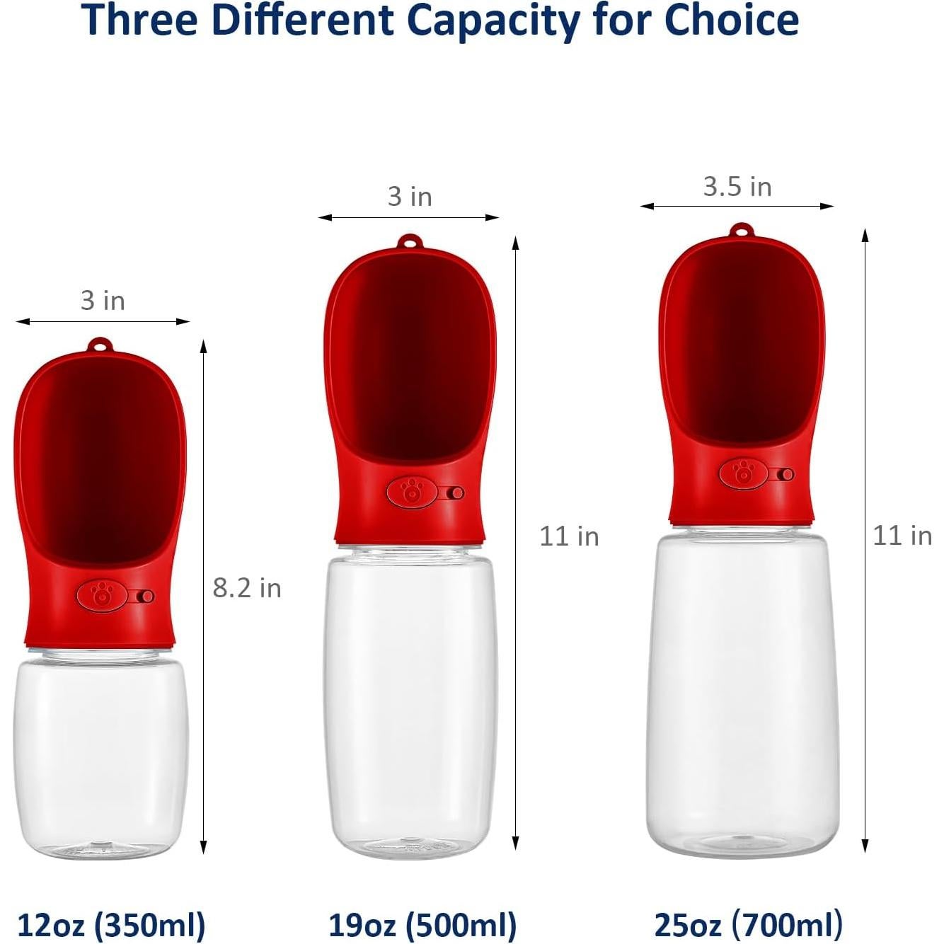 Botella de Agua para Perros WePet 350 ml a Prueba de Fugas