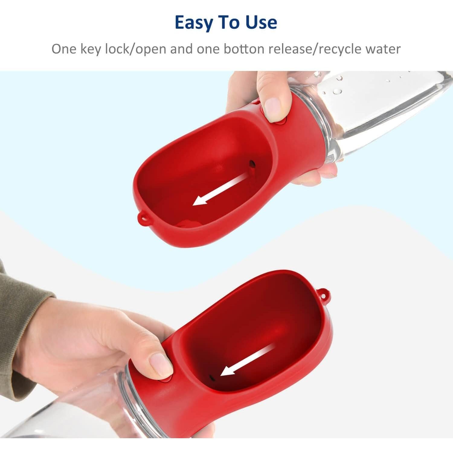 Botella de Agua para Perros WePet 350 ml a Prueba de Fugas