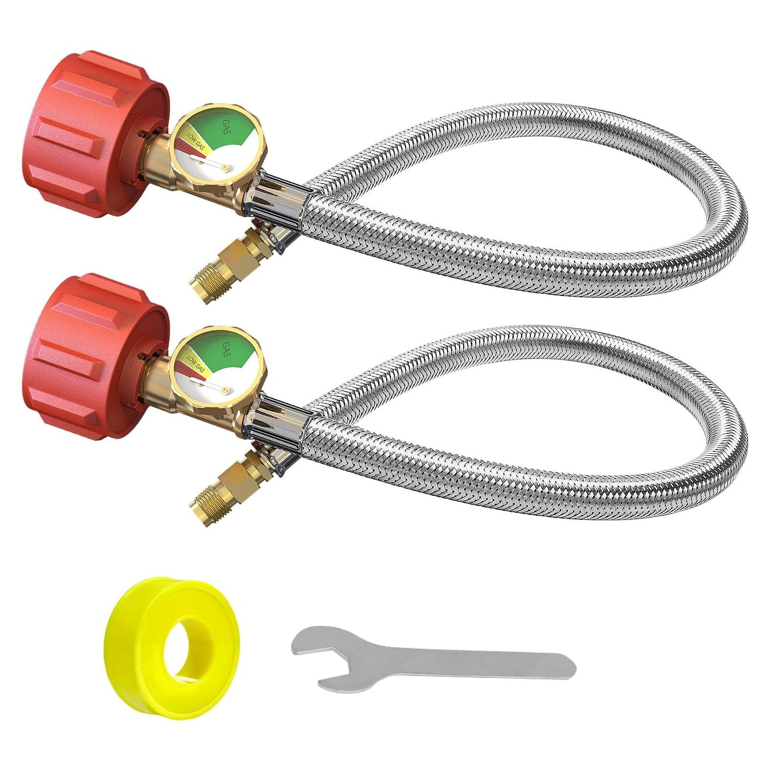 Manguera de Propano MEFUN 46 cm con Medidor y Conector