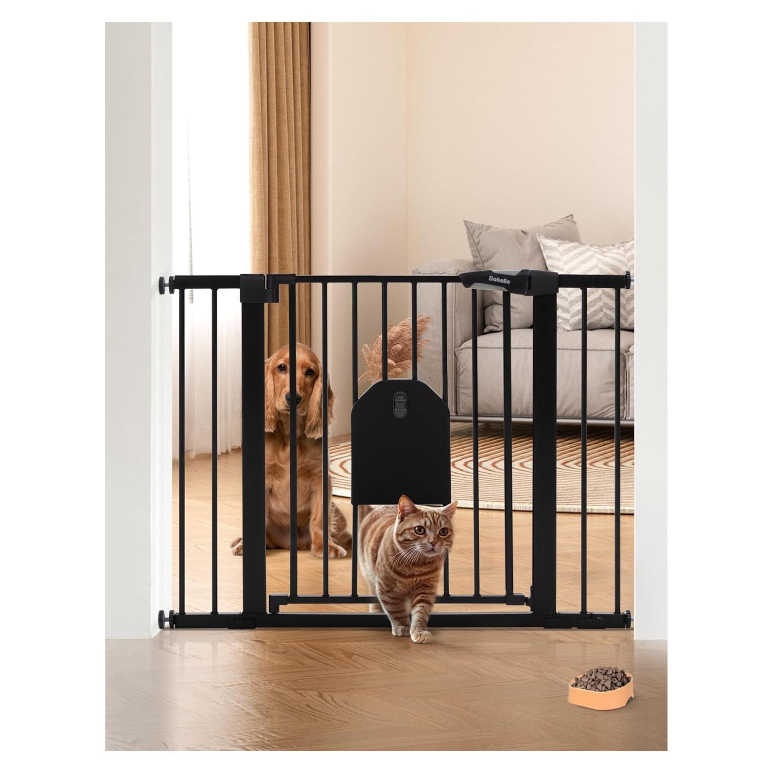 Puerta para Bebés Babelio Automática 73-109 cm Negra
