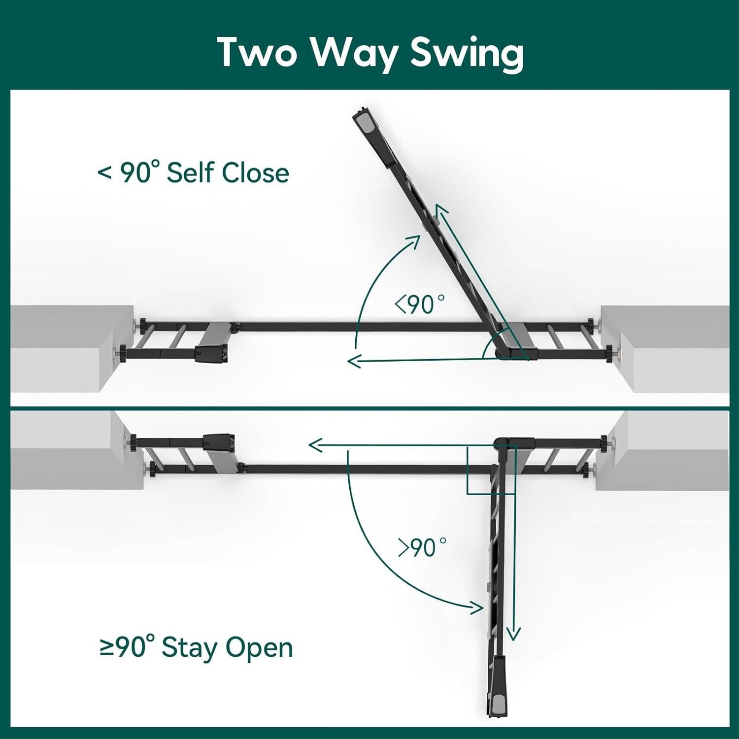 Puerta para Bebés Babelio Automática 73-109 cm Negra