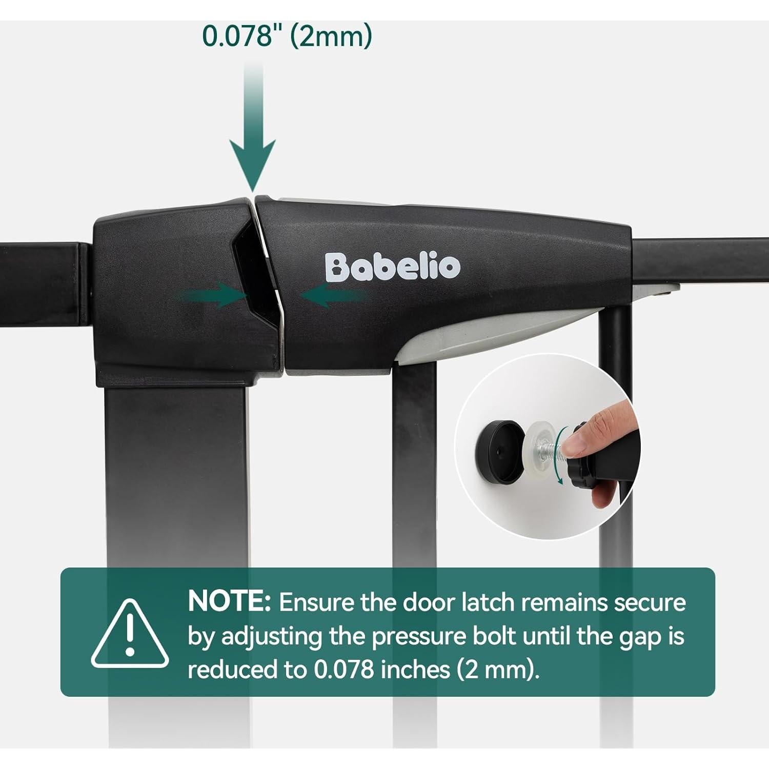 Puerta para Bebés Babelio Automática 73-109 cm Negra