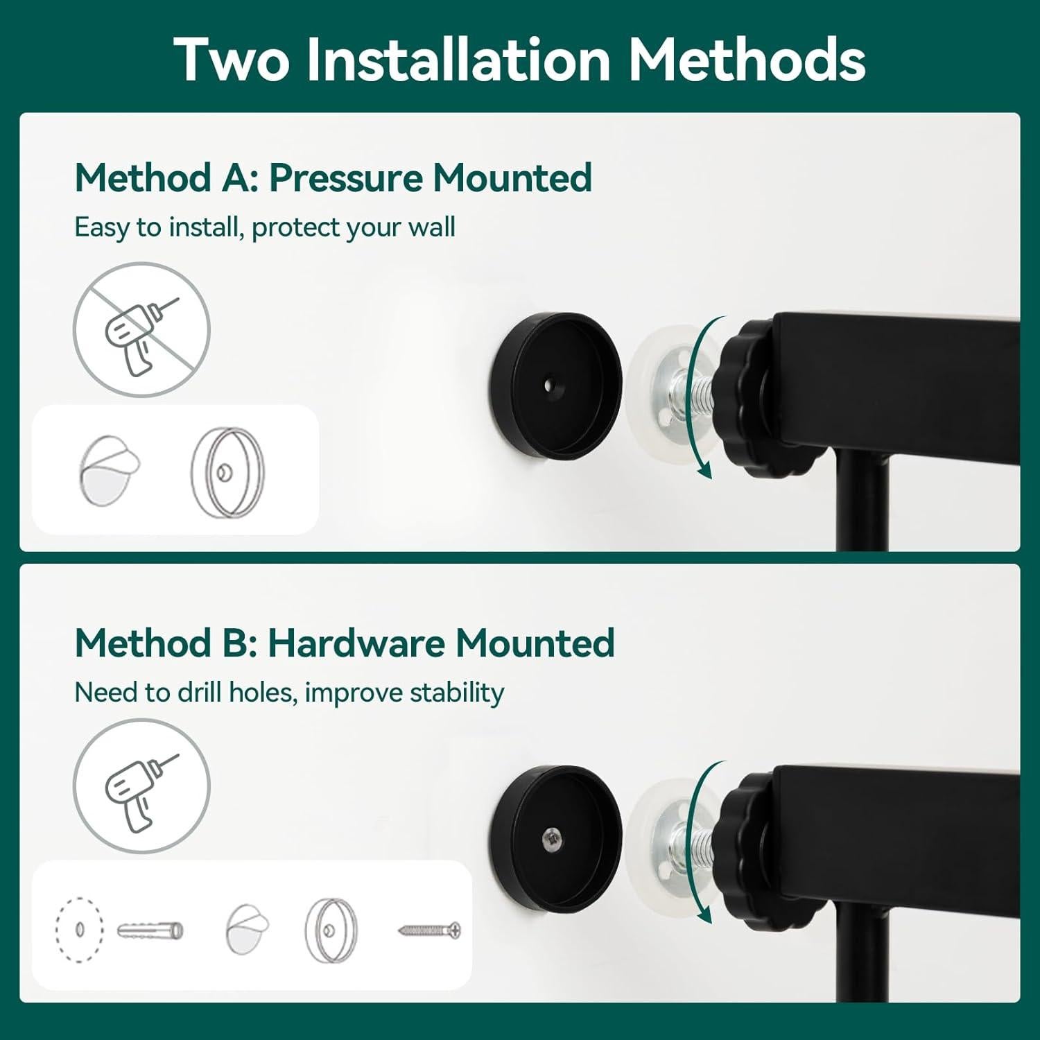 Puerta para Bebés Babelio Automática 73-109 cm Negra