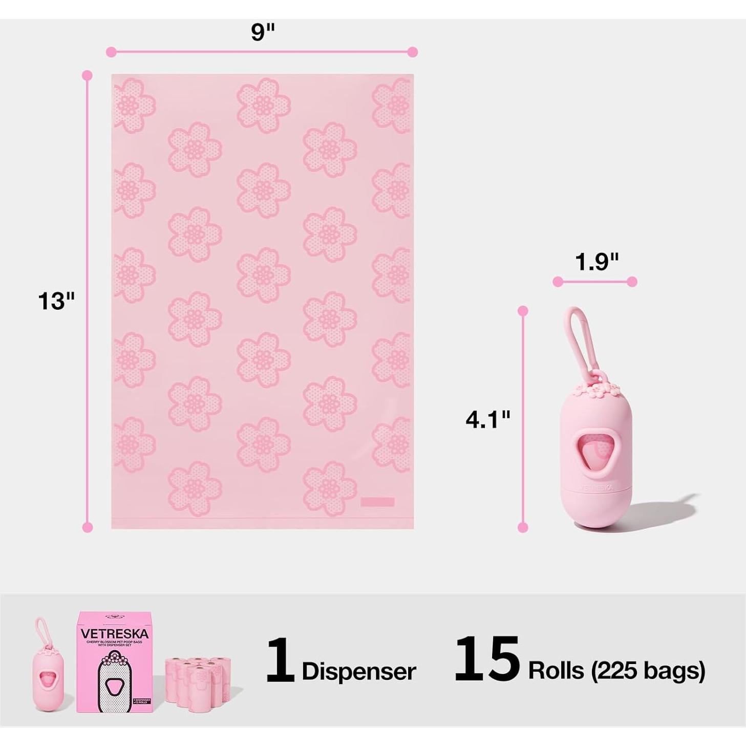 Dispensador de bolsas para excremento Vetreska 225 bolsas