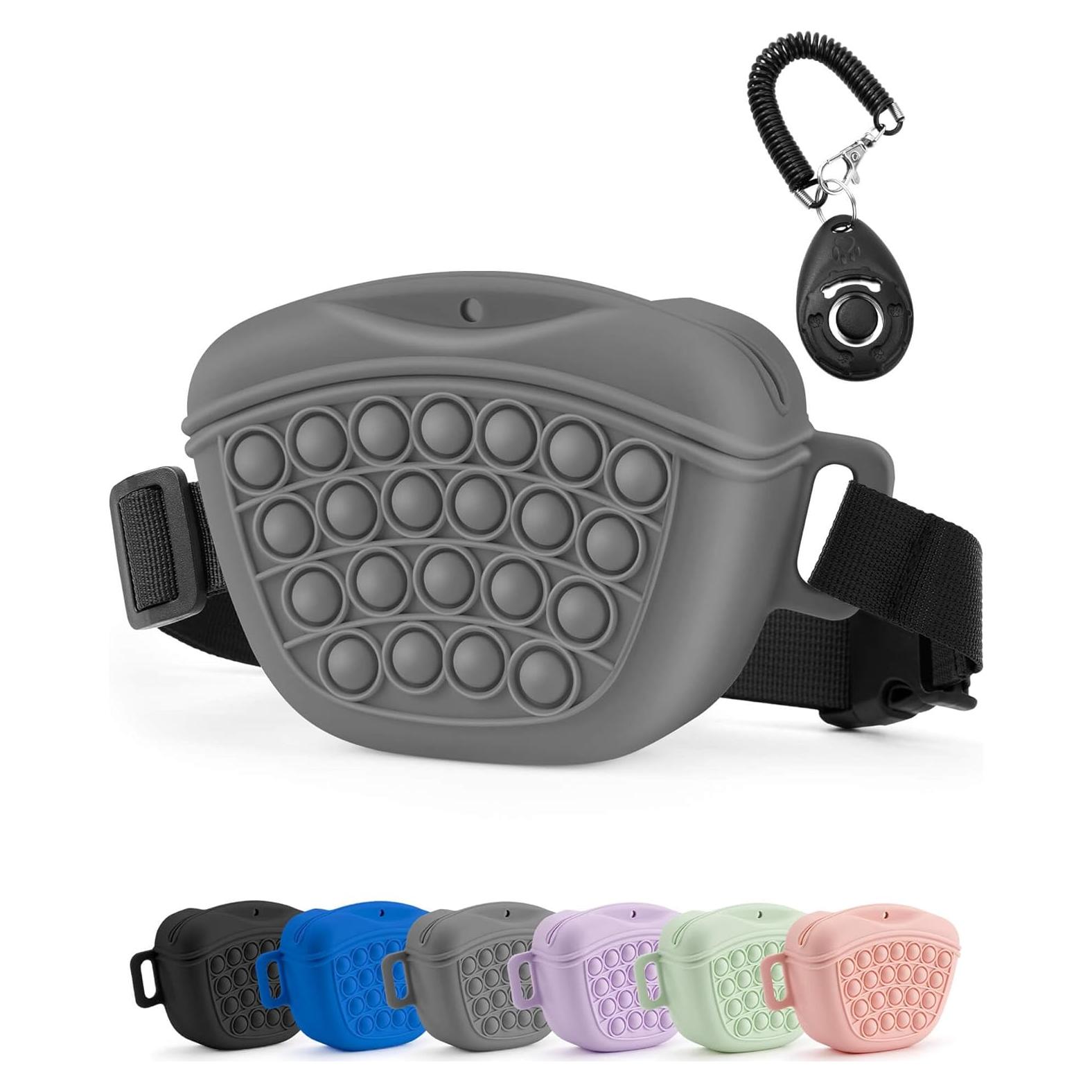 Bolsa de golosinas para perros Gobeigo con clicker 1.67 tazas