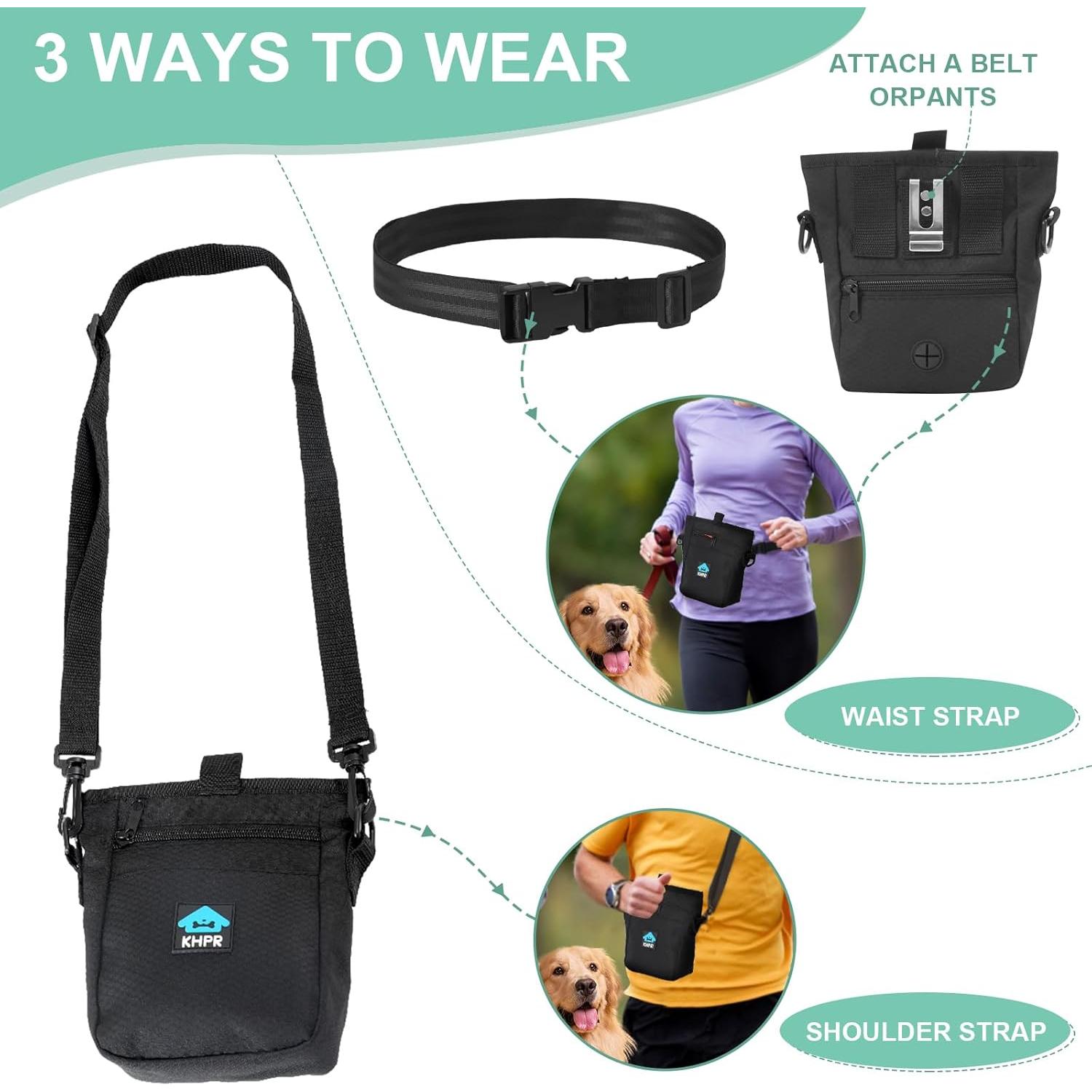 Bolsa de golosinas para perros KHPR con cierre magnético