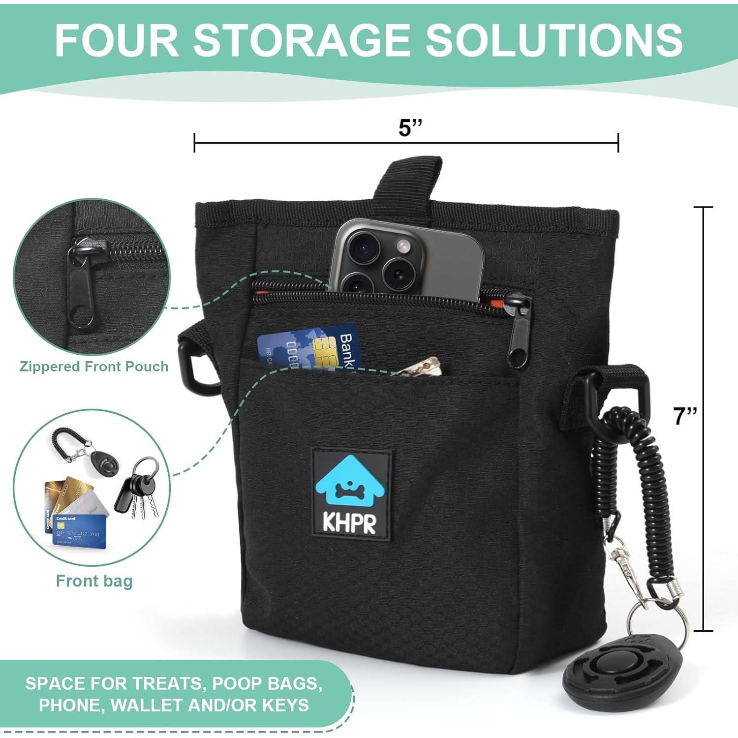 Bolsa de golosinas para perros KHPR con cierre magnético