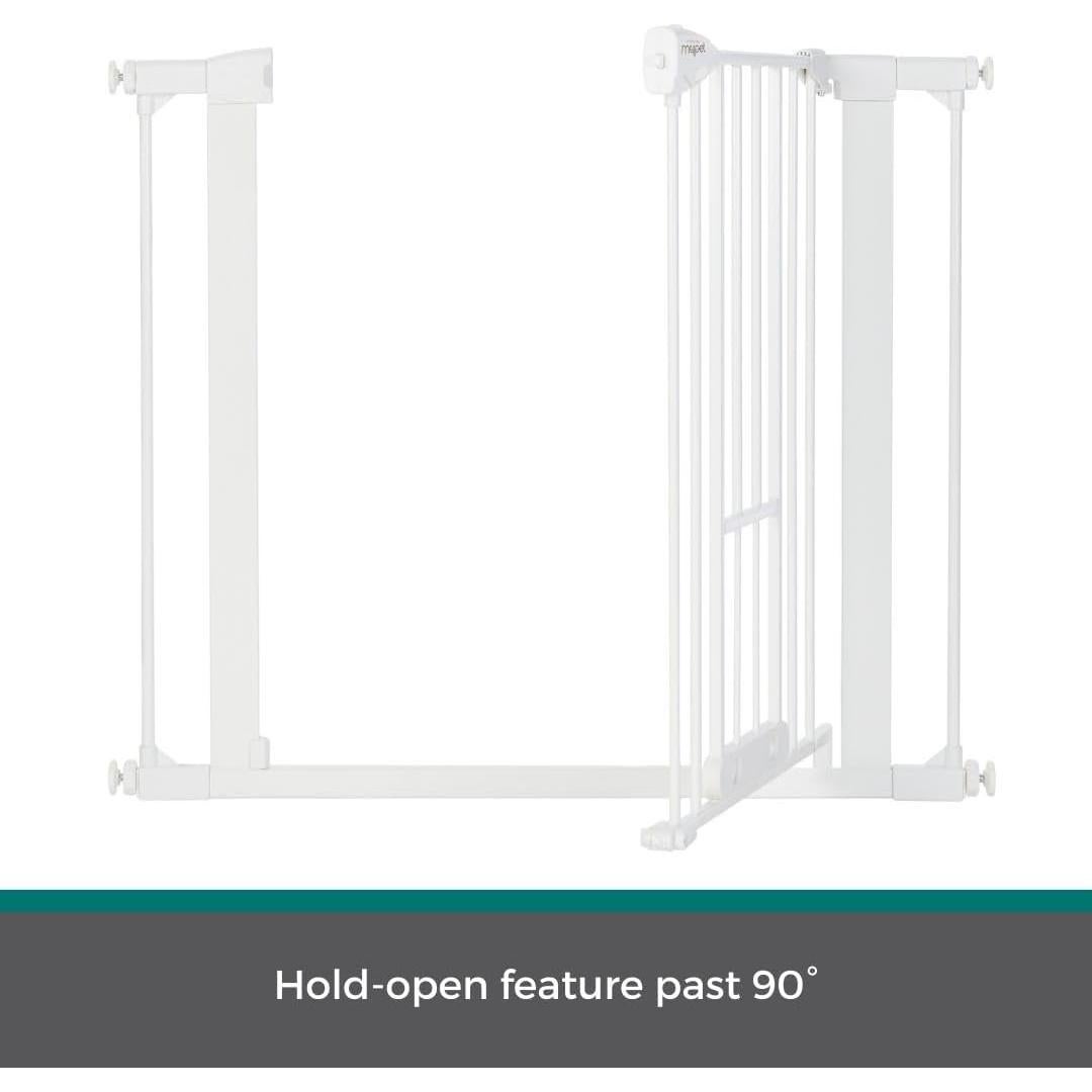 Puerta para Mascotas North States 30" Alta Ajustable Blanca