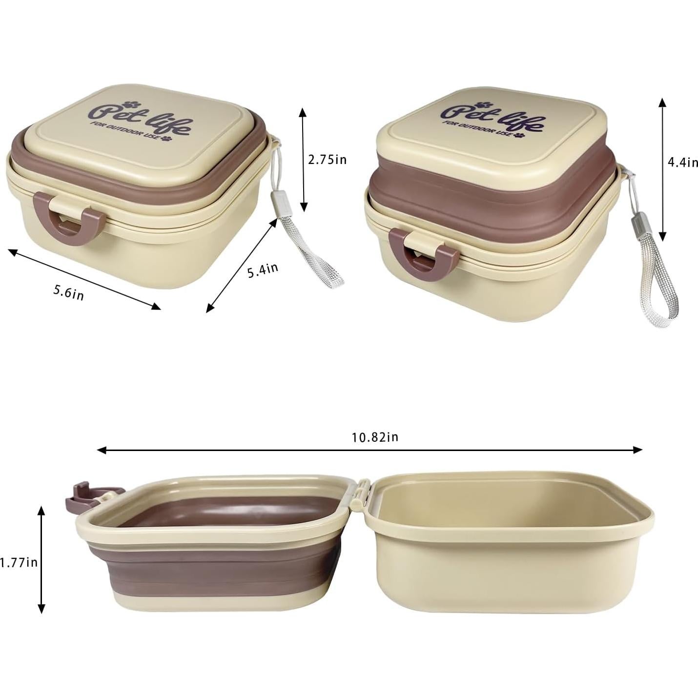 Cuenco Plegable para Perros Cermug 2 en 1 Portátil 14x13 cm