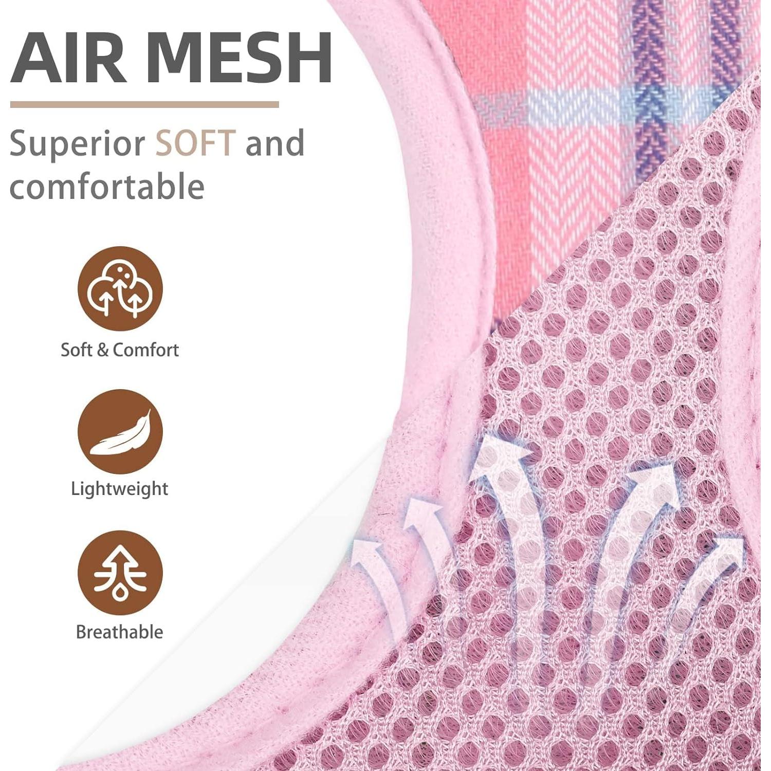 Arnés Ajustable PUPTECK para Perros Pequeños y Medianos Rosa S