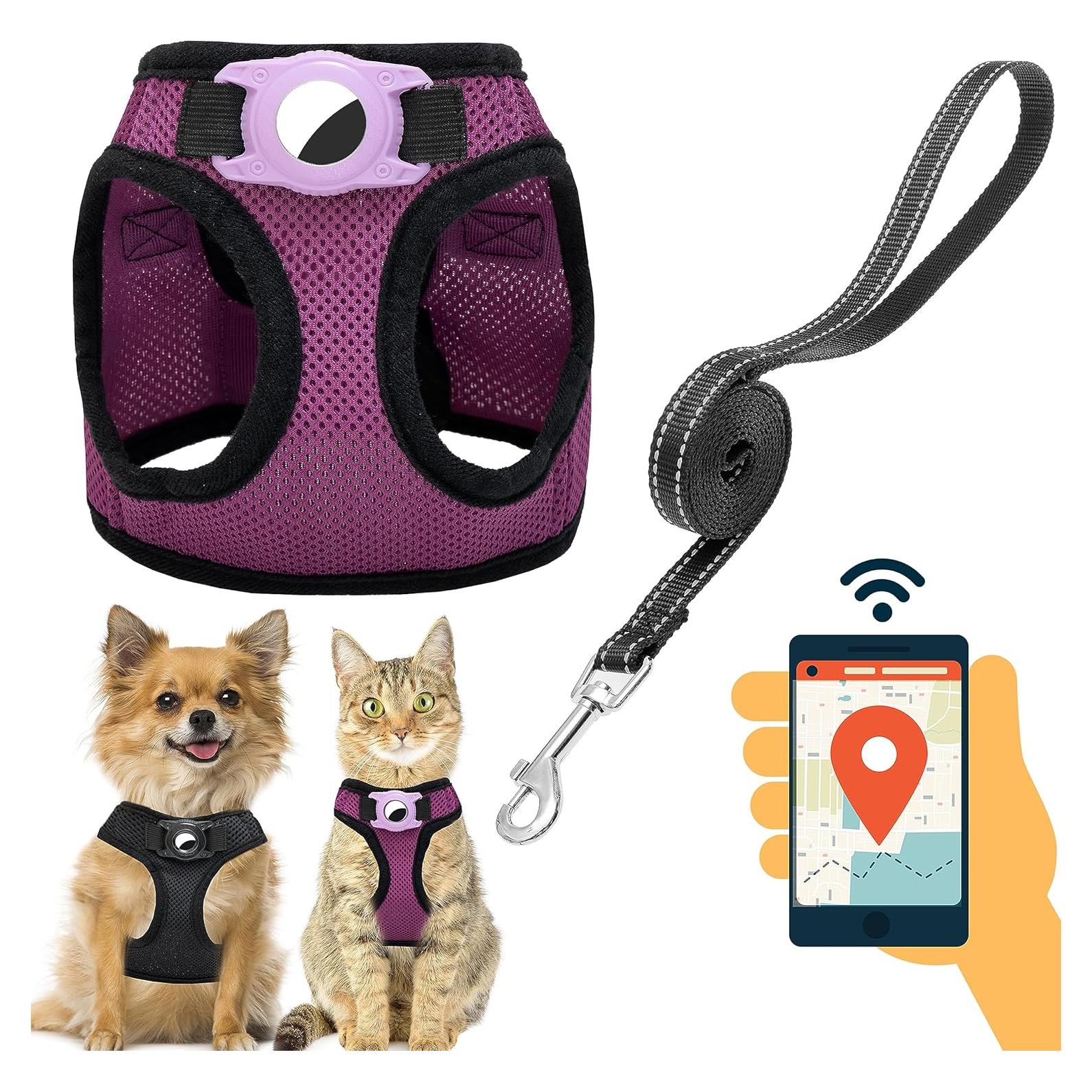 Arnés para Perros Pequeños JVVGPET con Soporte para Airtag