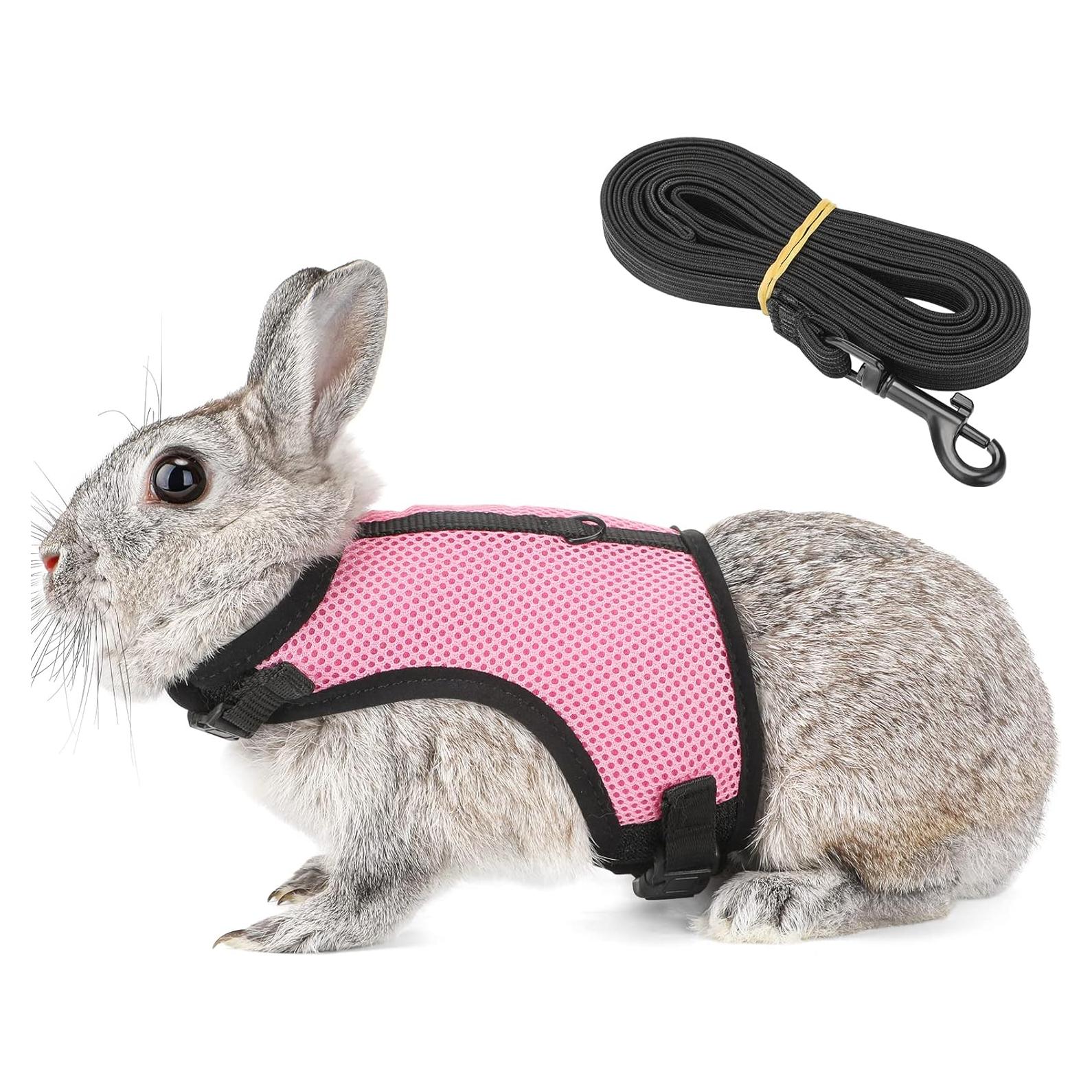 Arnés Ajustable para Conejo PETTOM Rosa XS (Pecho: 20-27 cm)
