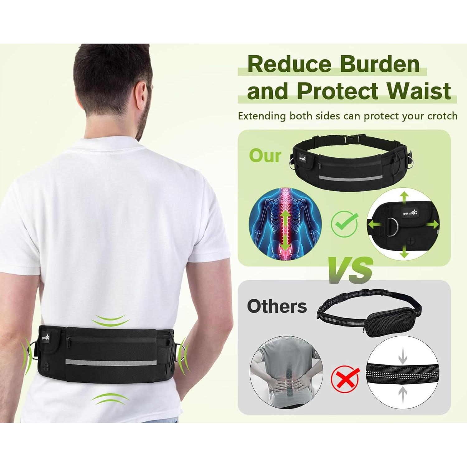 Correa para Perros Pecute Manos Libres con Cinturón Ajustable