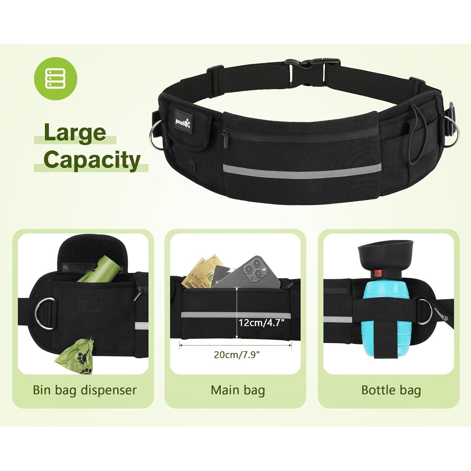 Correa para Perros Pecute Manos Libres con Cinturón Ajustable