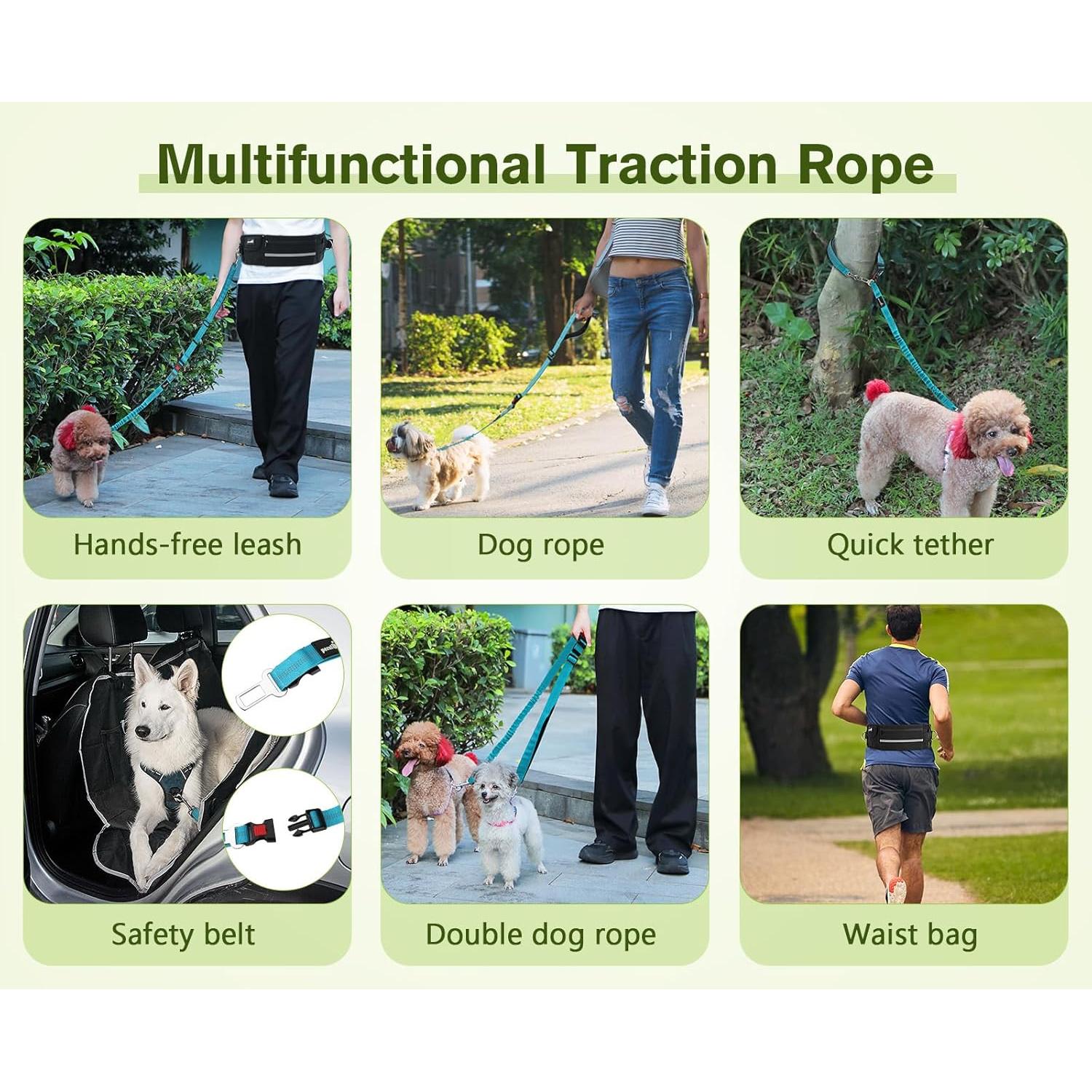 Correa para Perros Pecute Manos Libres con Cinturón Ajustable