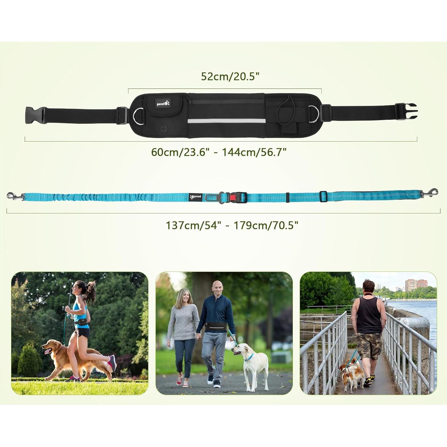 Correa para Perros Pecute Manos Libres con Cinturón Ajustable