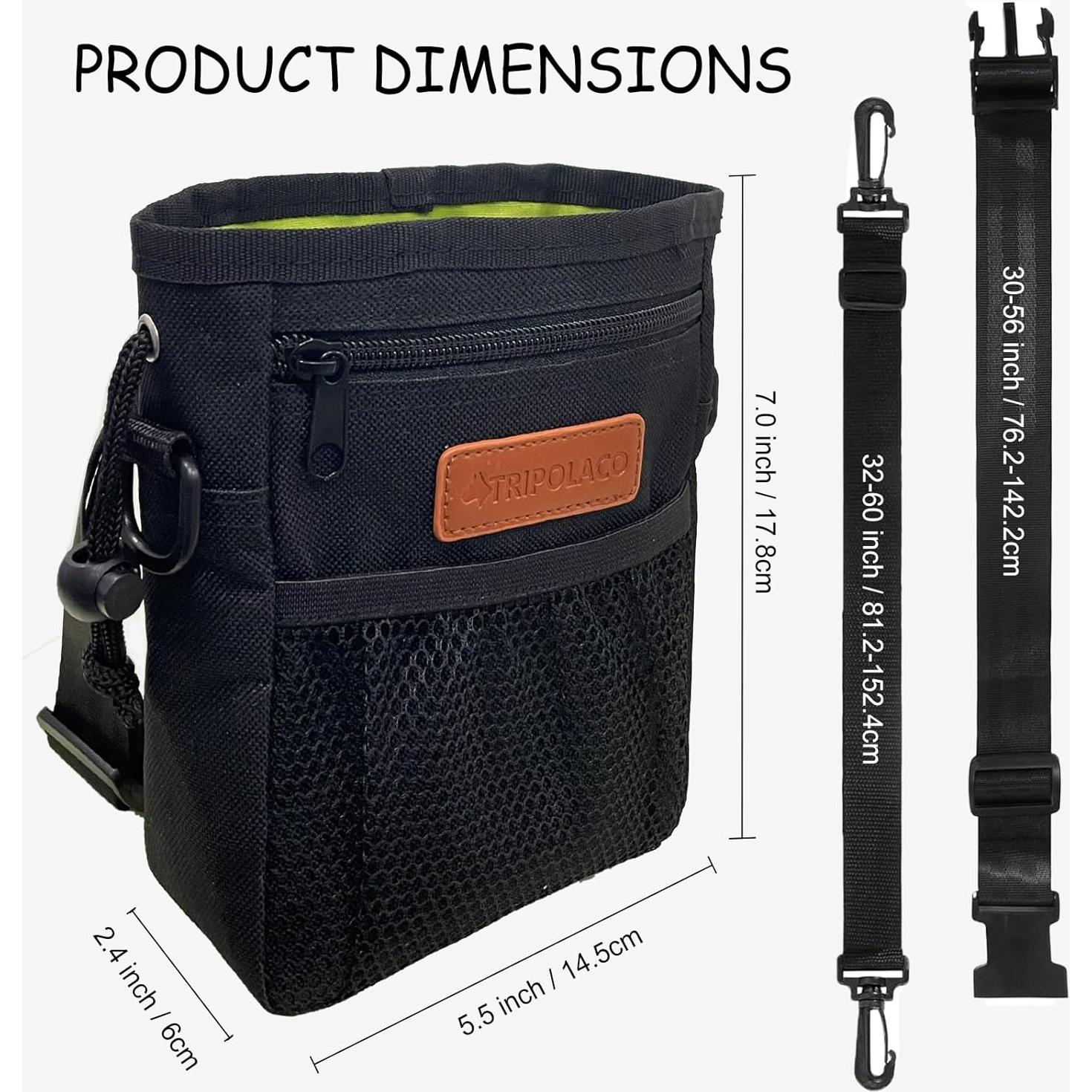 Bolsa de Golosinas para Perros TRIPOLACO Negra 18x6.4cm