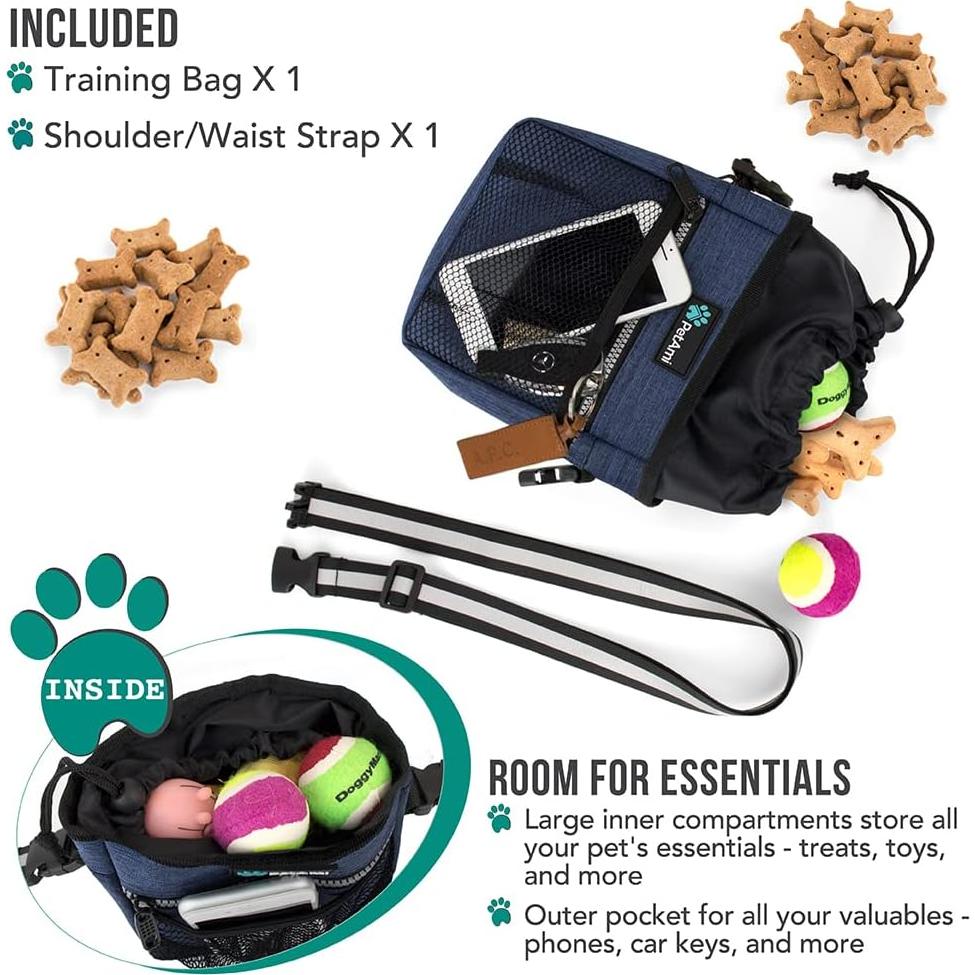 Bolsa de Golosinas para Perros PetAmi - Navy Jaspeado