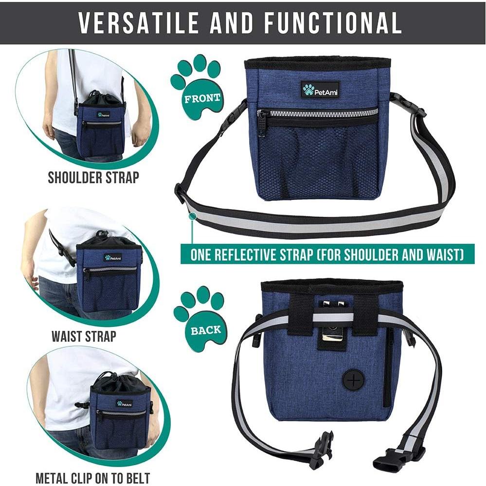 Bolsa de Golosinas para Perros PetAmi - Navy Jaspeado